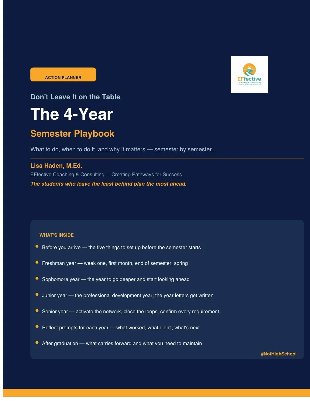 Don't Leave It on the Table: The 4-Year Semester Playbook.
