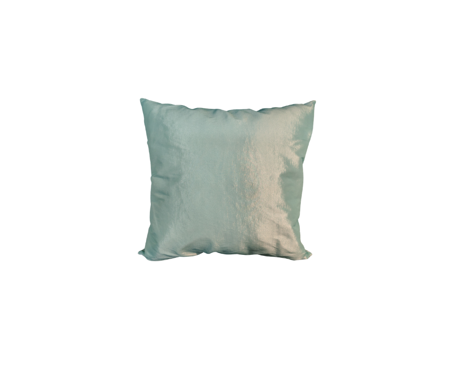 Pink Chase Your Dreams Unicorn Embroidery on Blue Silk Pillow with Cute Flowers Back.png