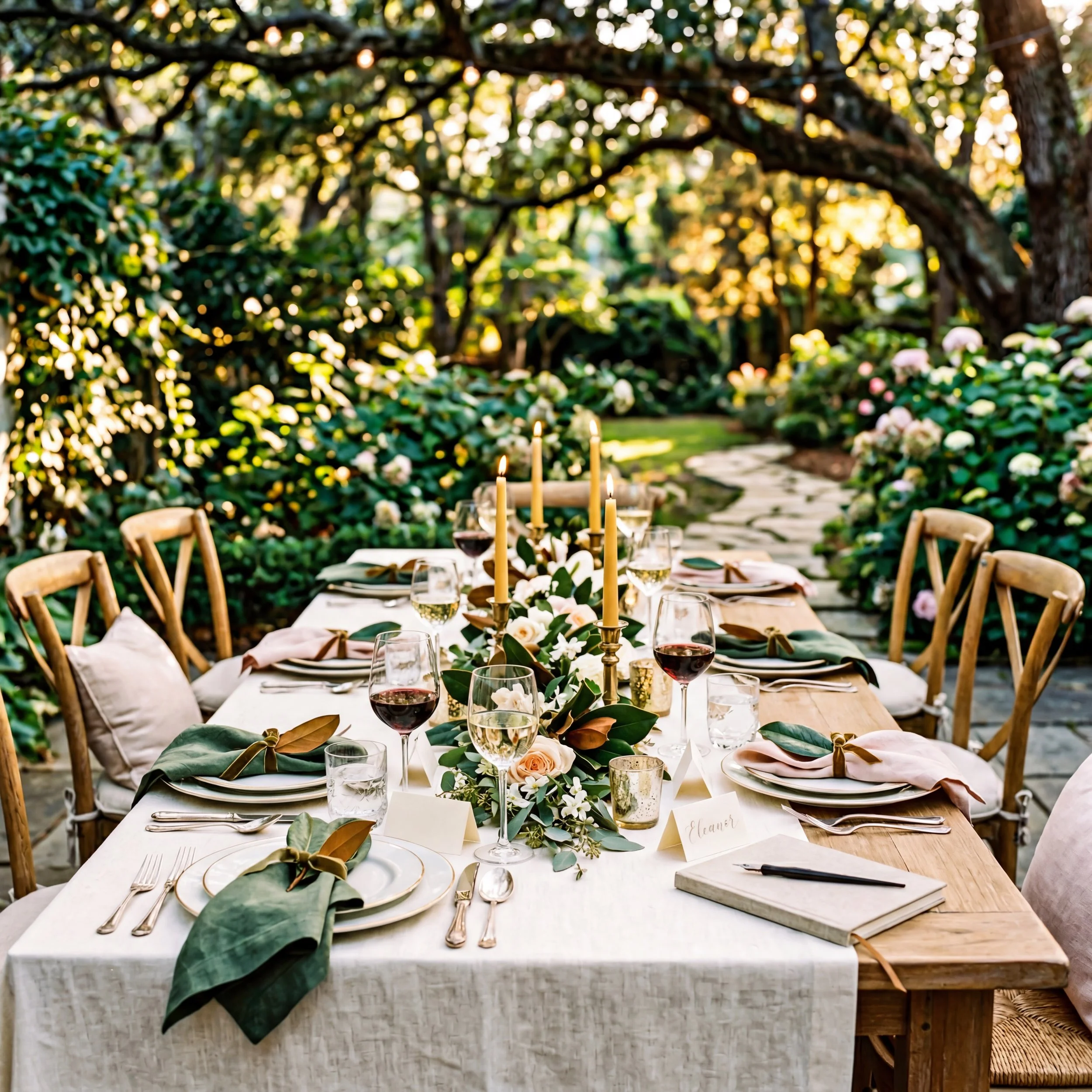 agnolia Social Club curated social event elegant garden dinner table setting Cherokee County North Georgia