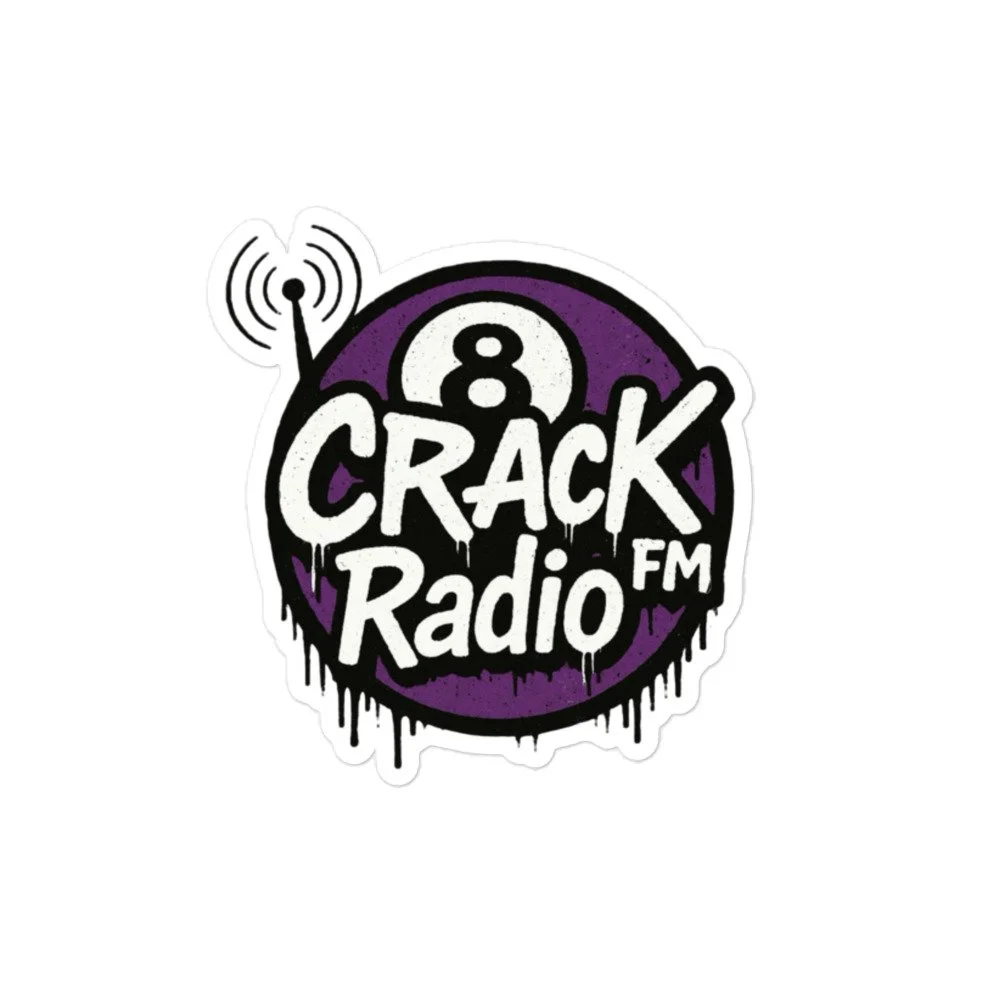 Crack Radio Logo Sticker