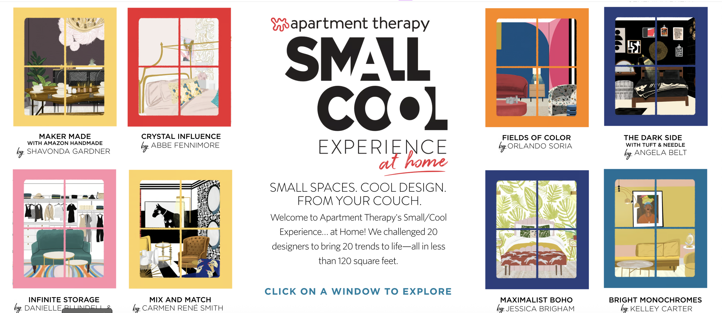 Have an event or opening that needs marketing? I have experience building out marketing strategies for experiential events, including running point on Apartment Therapy's virtual Small/Cool event in 2020.