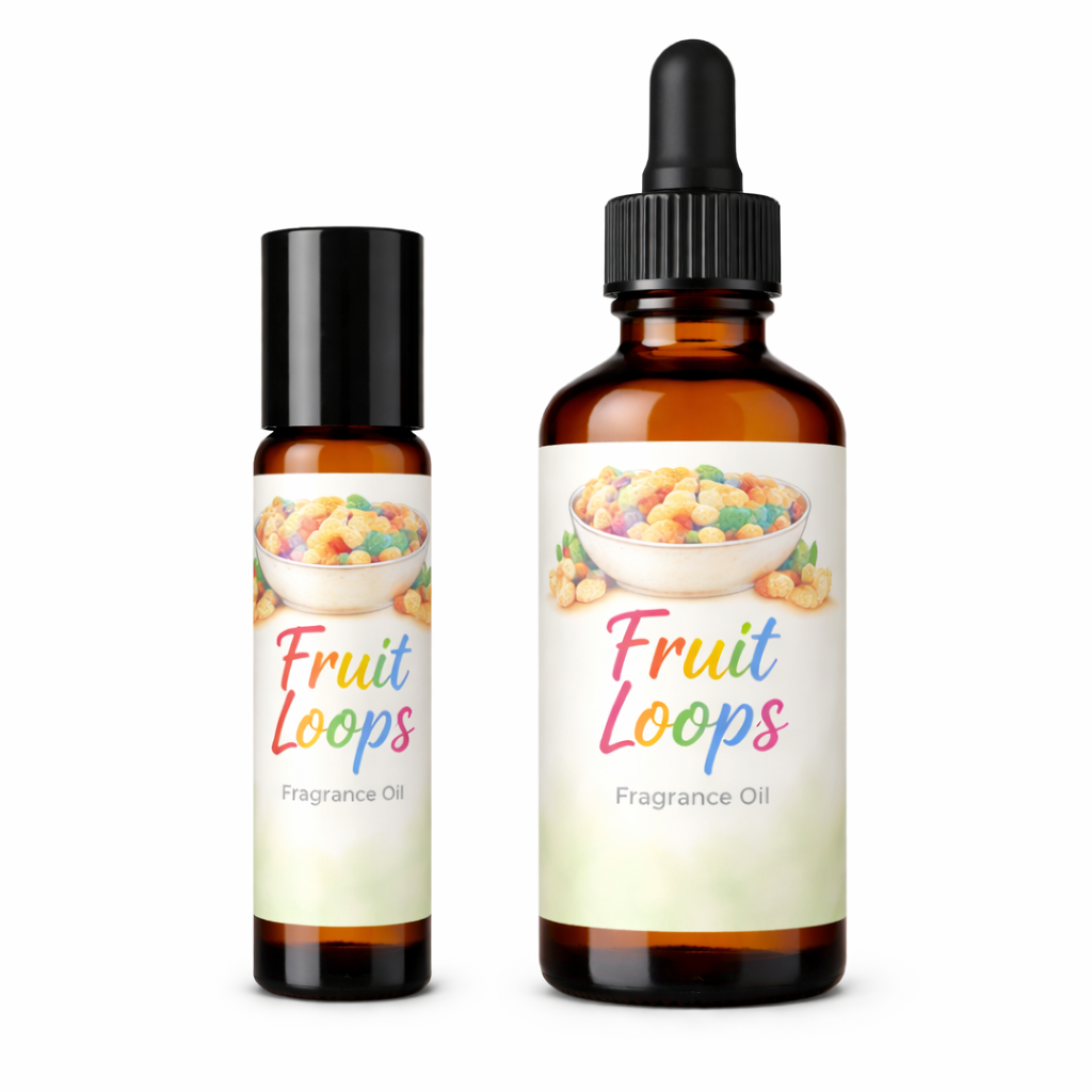 Fruit Loops fragrance oils in amber bottles.png