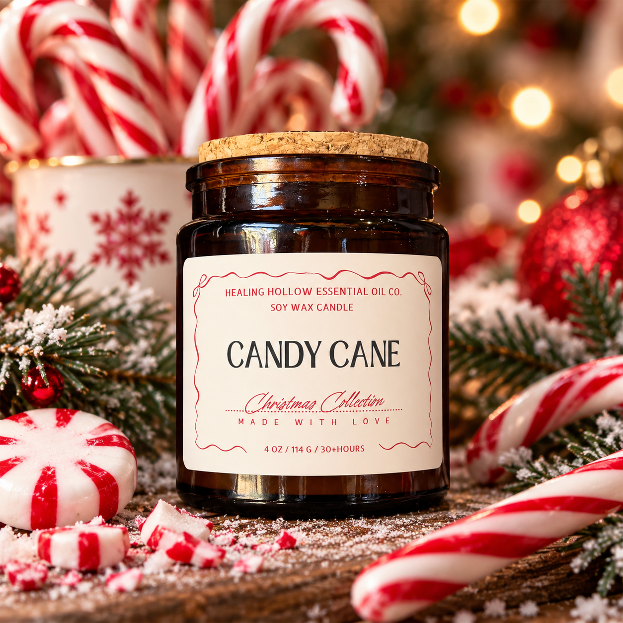 Candy Cane Candle