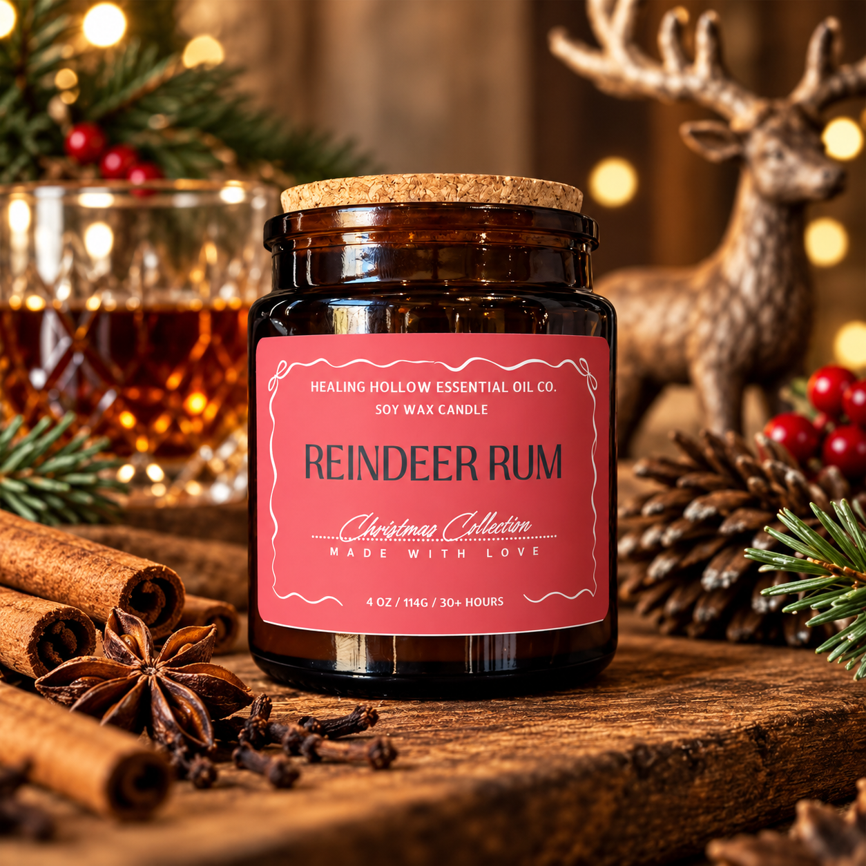 Reindeer Rum Candle