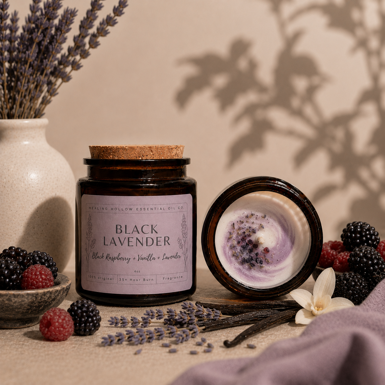 Black Lavender Candle