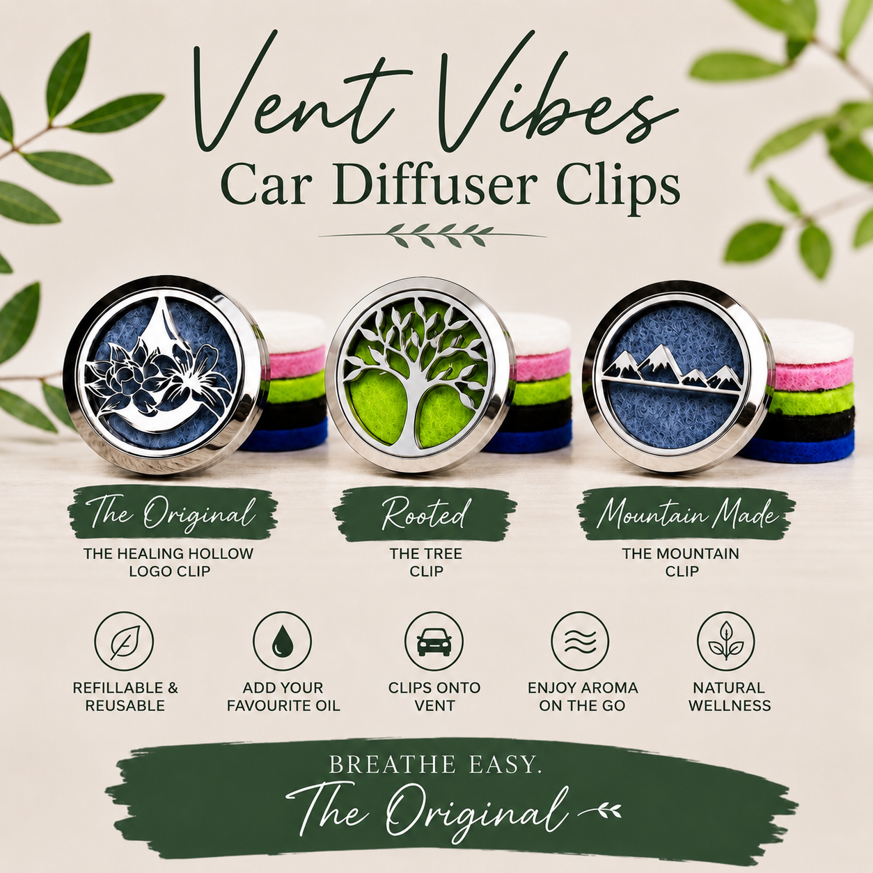 Vent Vibes Car Diffuser Clip