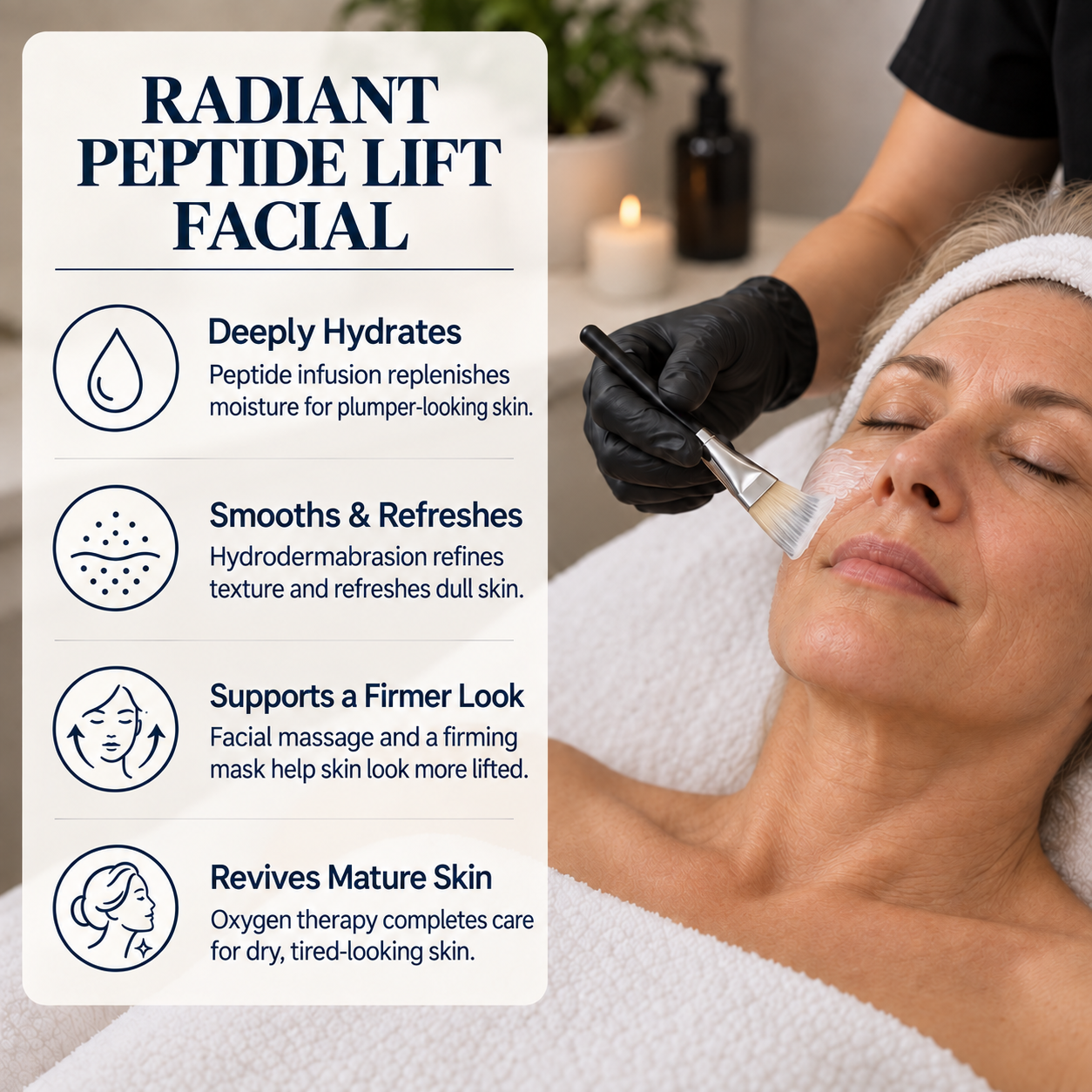 Radiant peptide lift anti aging facial