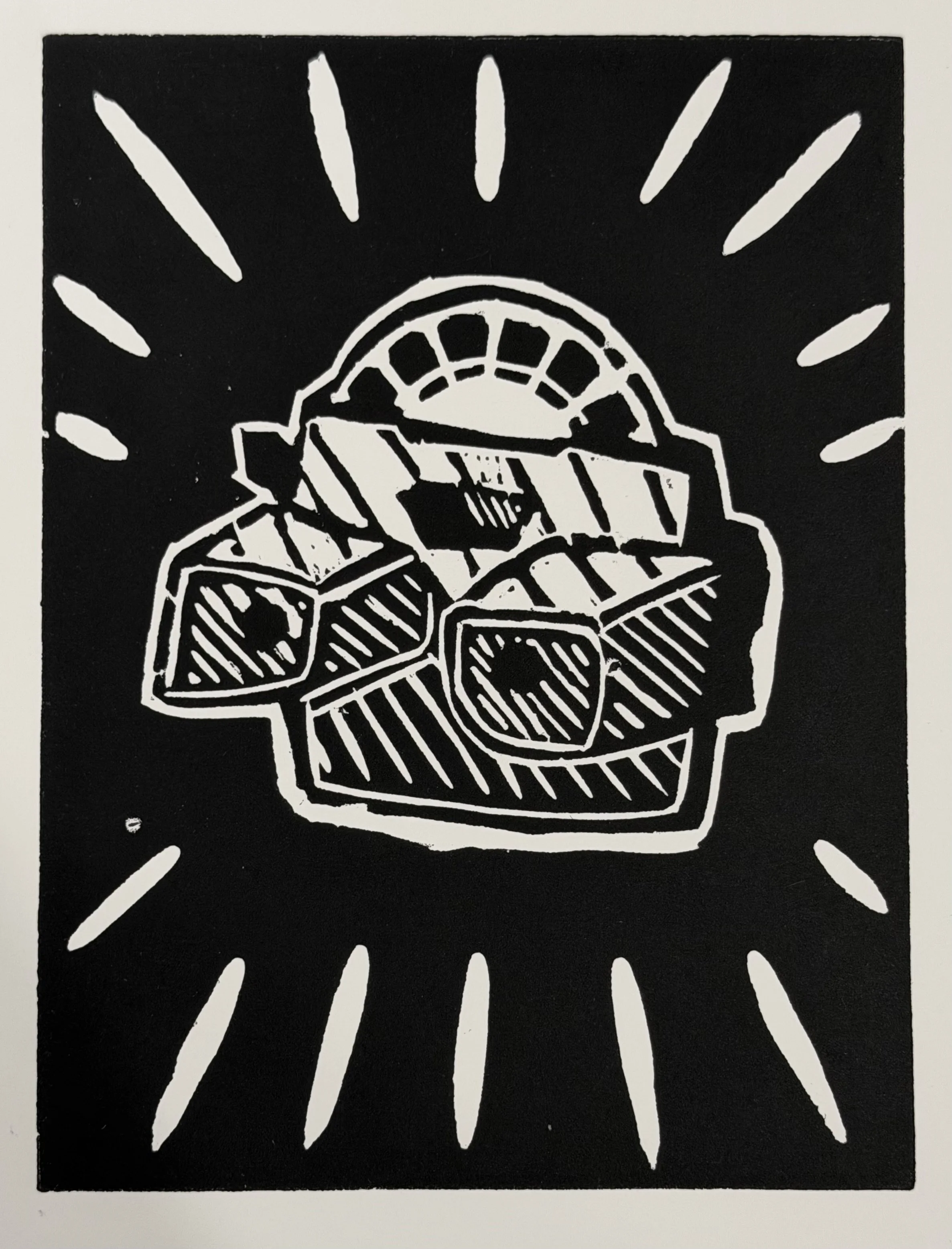 “Viewmaster 1” Linocut Print