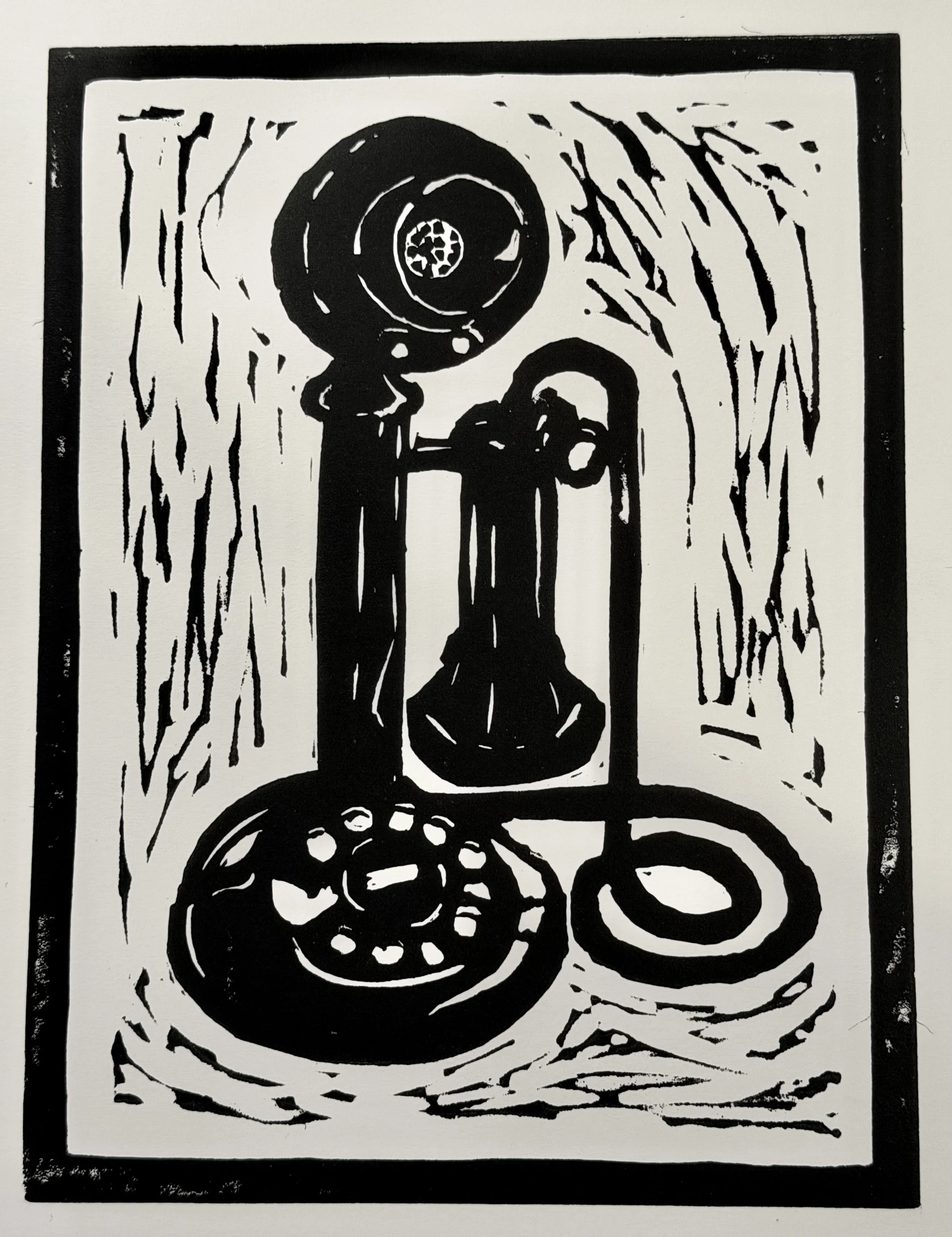“Candlestick” Linocut Print