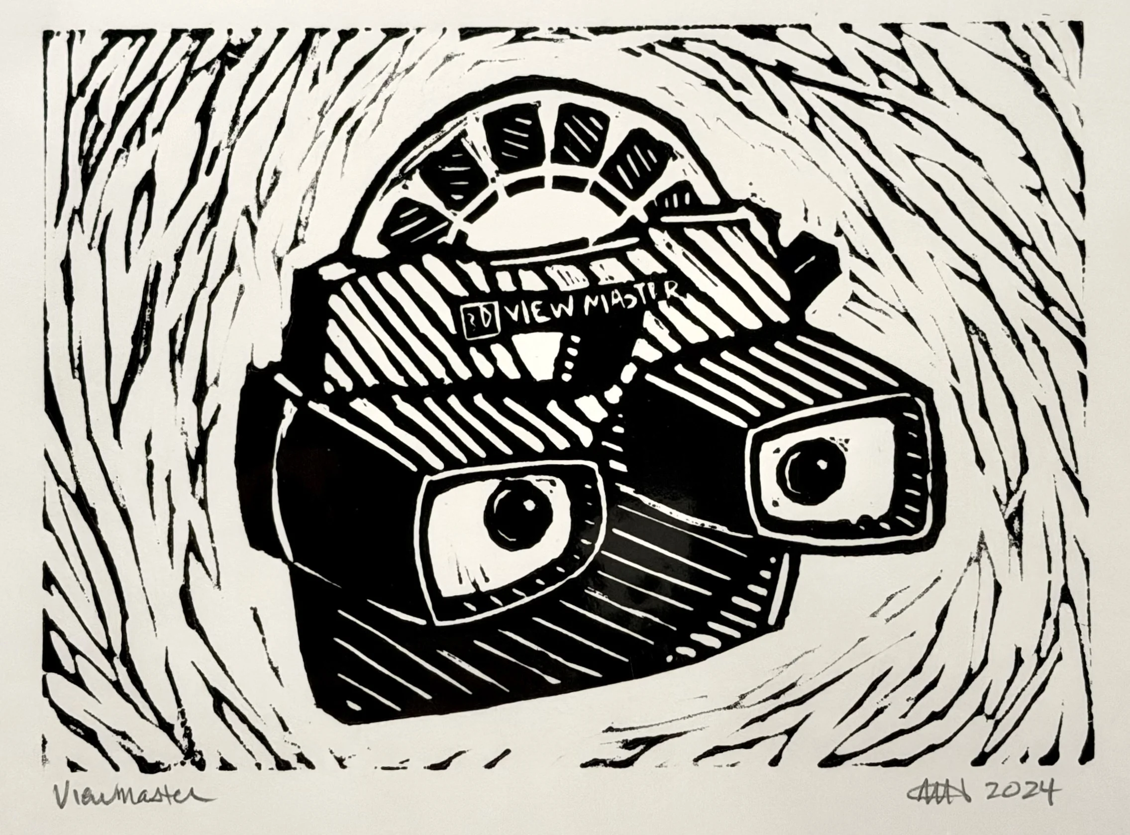 “Viewmaster 2” Linocut Print