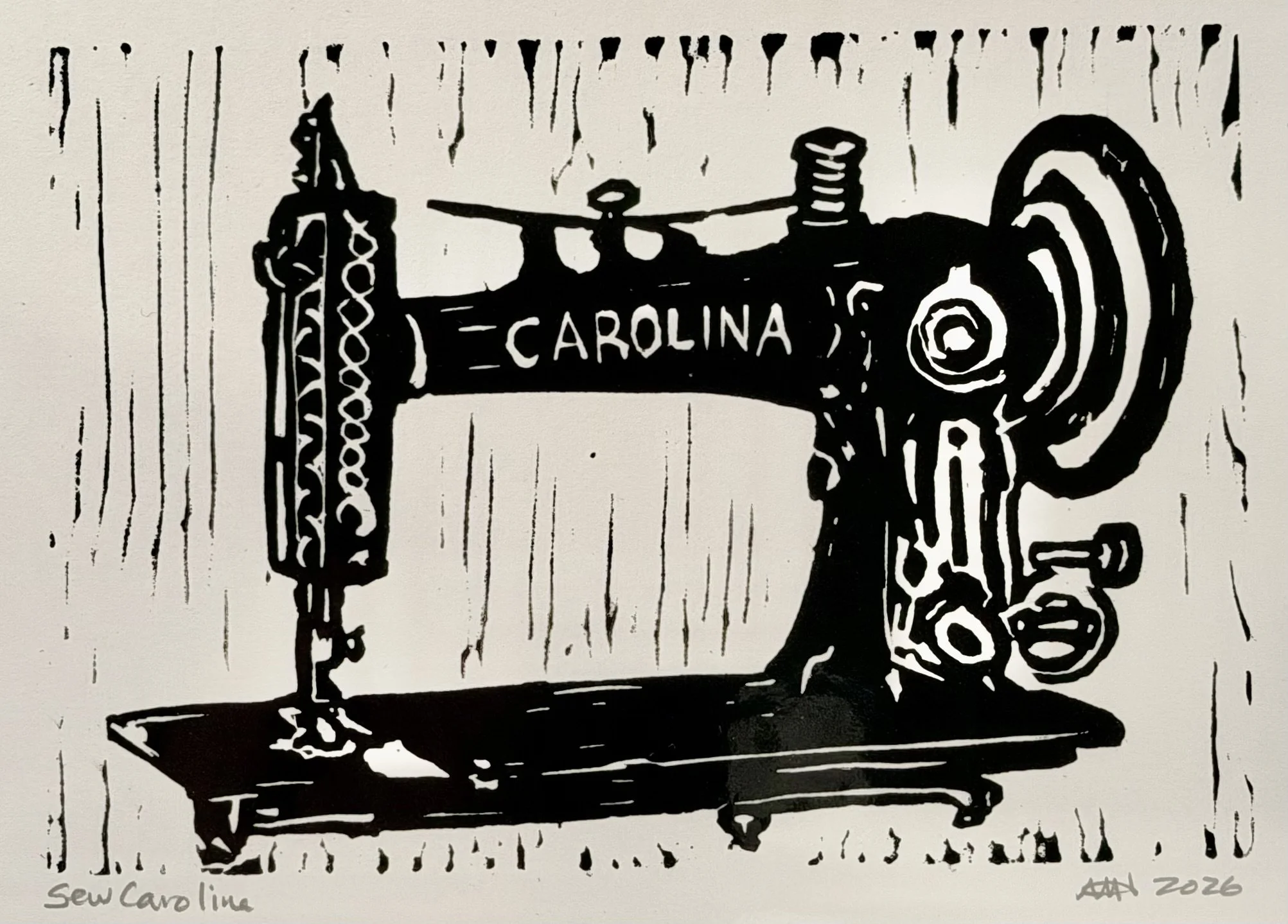 “Sew Carolina” Linocut Print