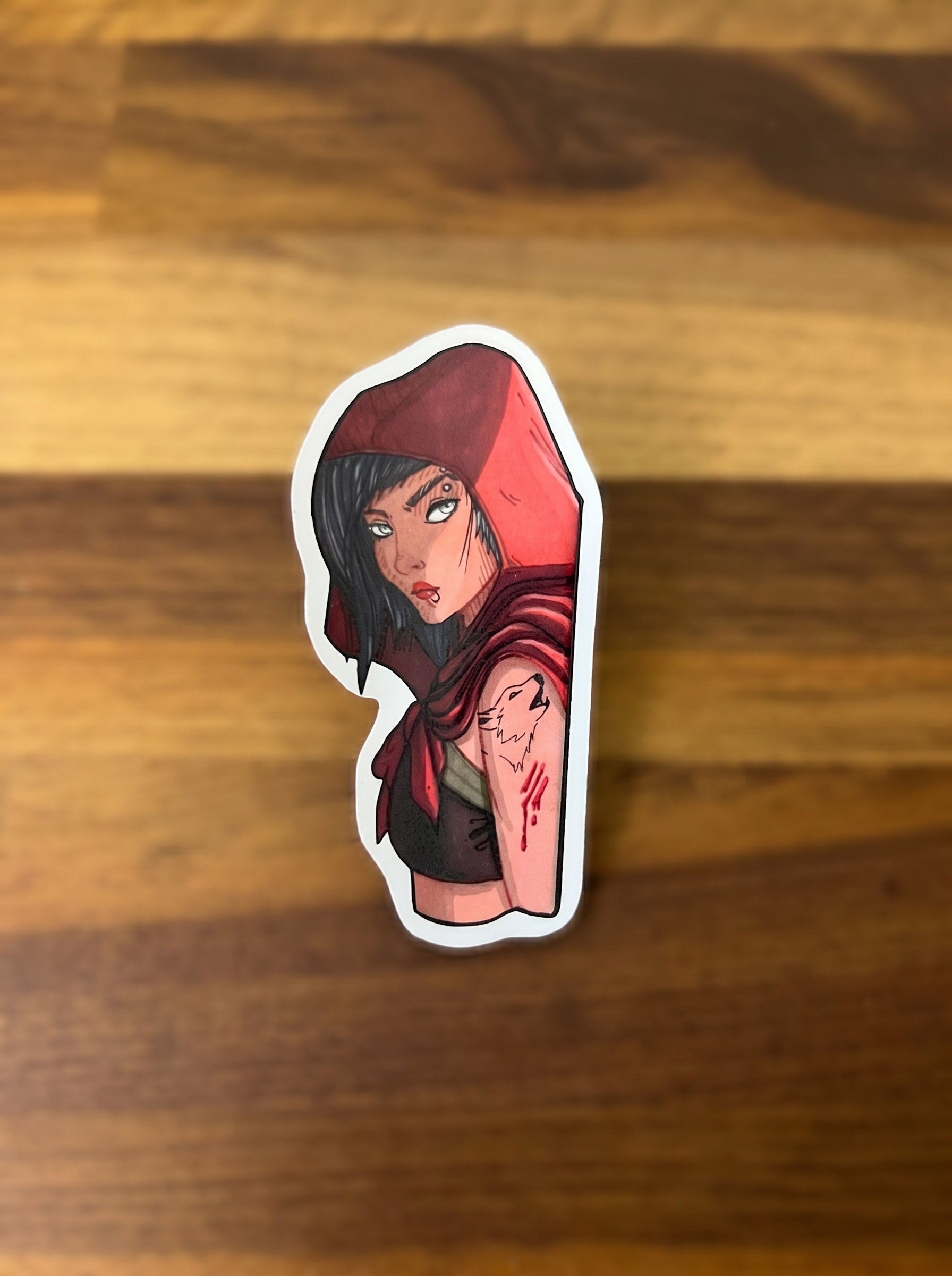 Little Red Riding Hood Badass Sticker