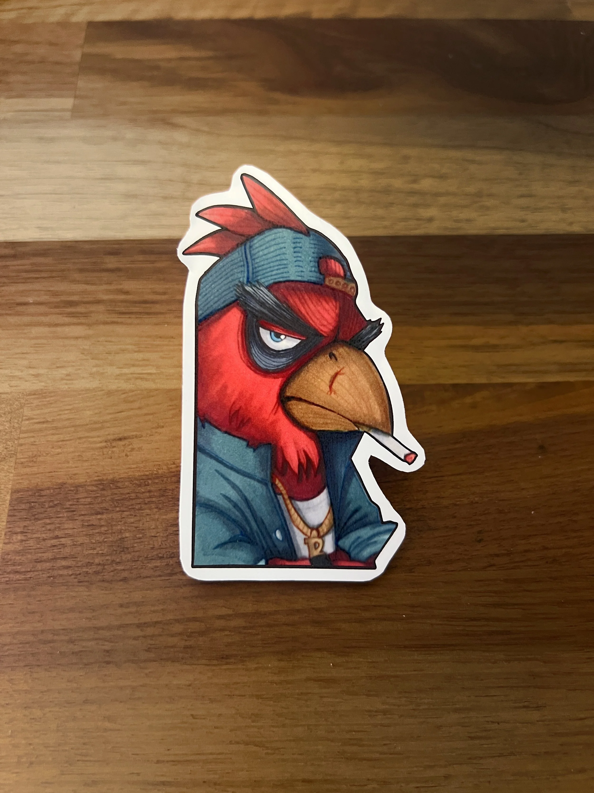 Red Badass Sticker