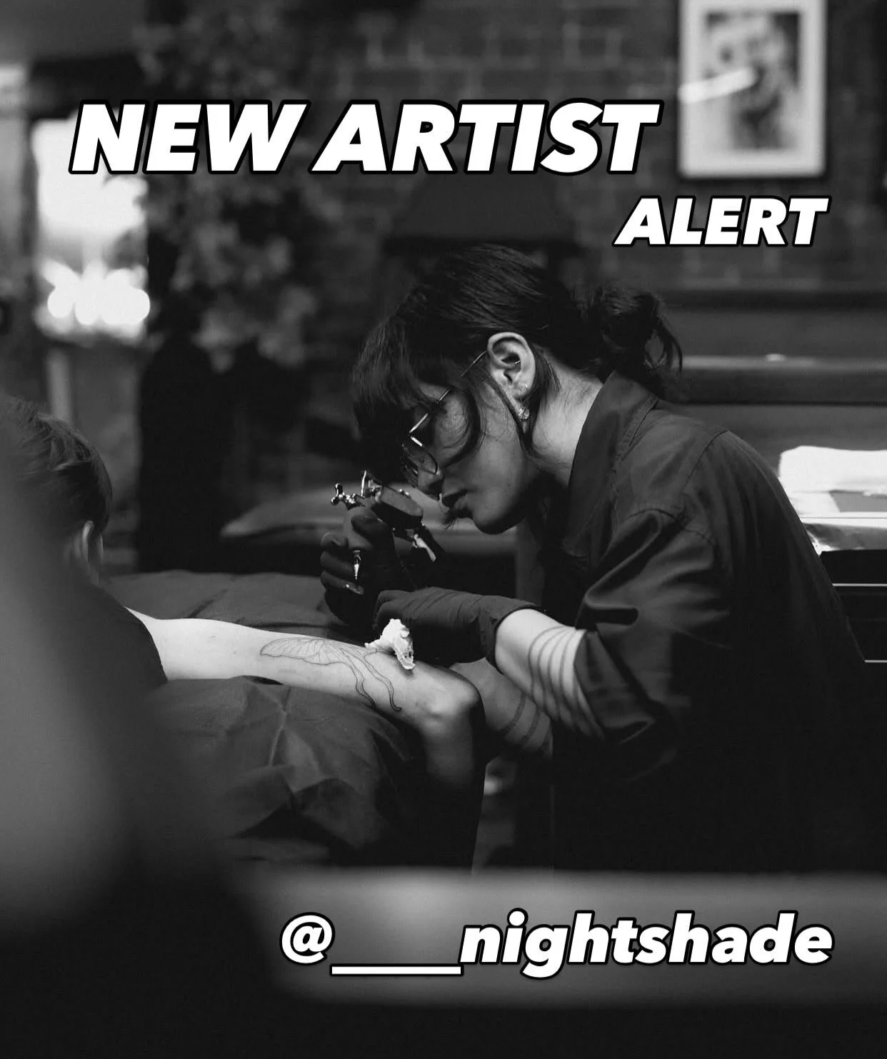 We&rsquo;re so happy to announce our lovely new artist @____nightshade to our team at Hibernia.

Mika specialises in high contrast ornamental floral work with an art nouveau essence.

If you want beautiful tattoos with strong lines and movement that 