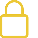 Icon of a yellow lock