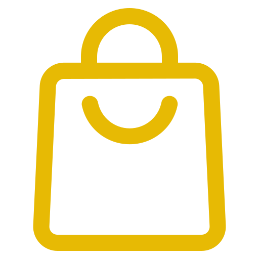 Icon of a yellow shopping bag with a handle.