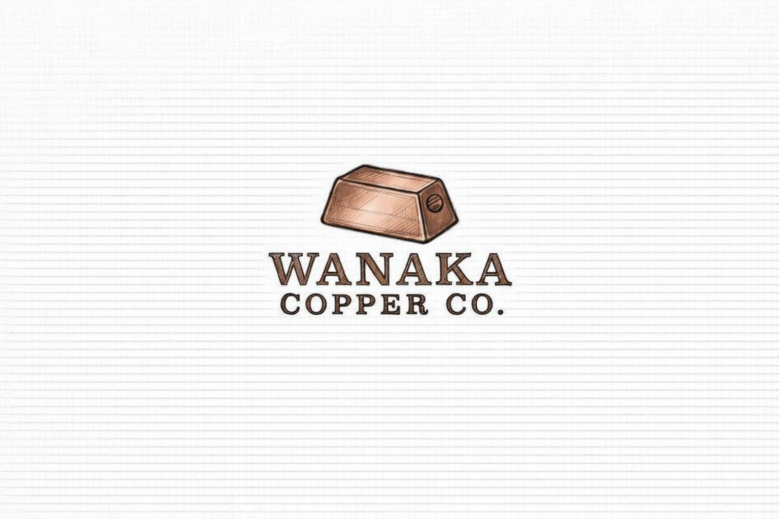 Logo for Wanaka Copper Co. featuring a stylized copper ingot above the company name in bold letters.