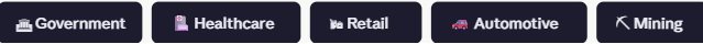 Navigation tabs labeled: Government, Healthcare, Retail, Automotive, Mining.