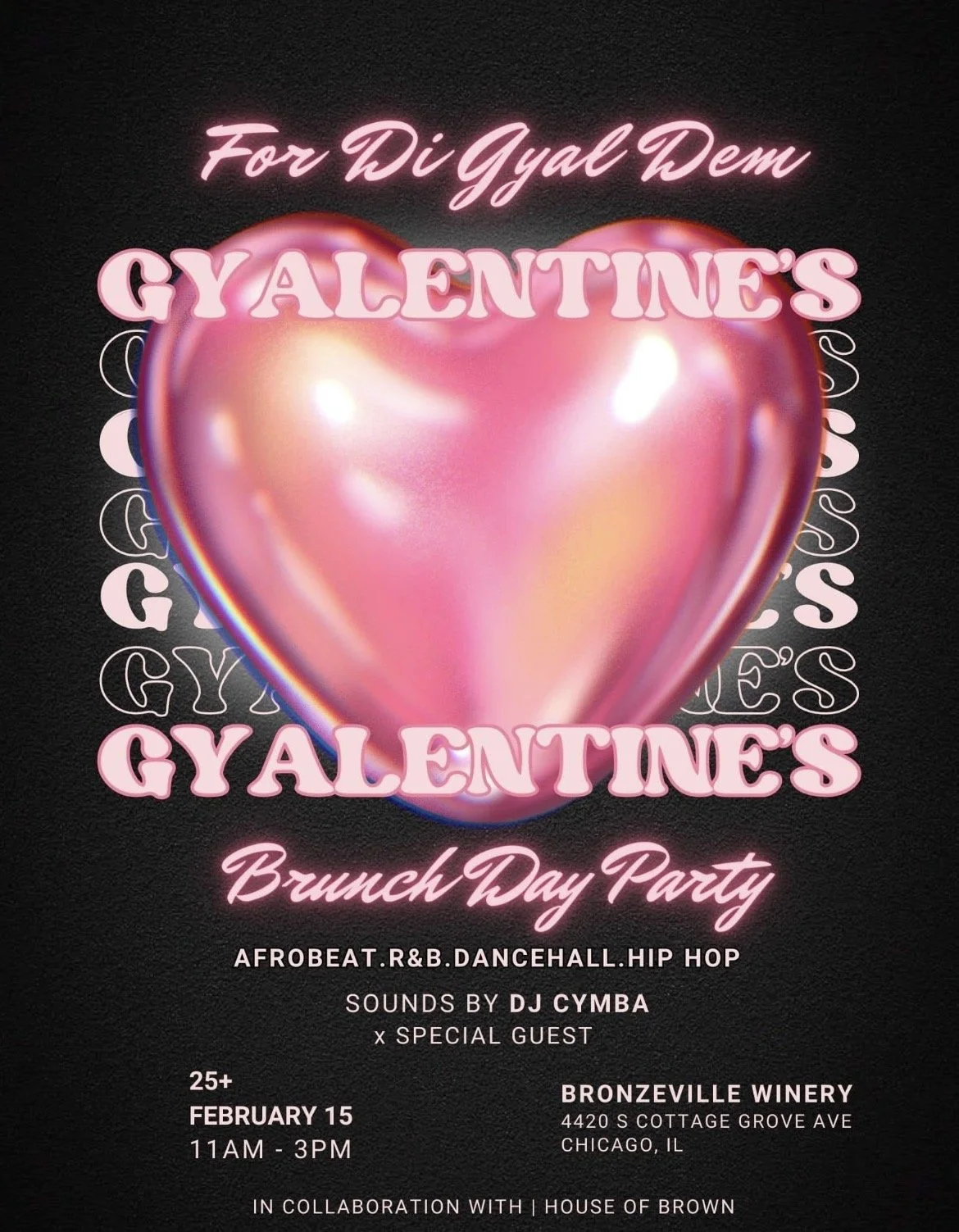 Gyalentine Brunch Day flyer presented by Fordigyaldem