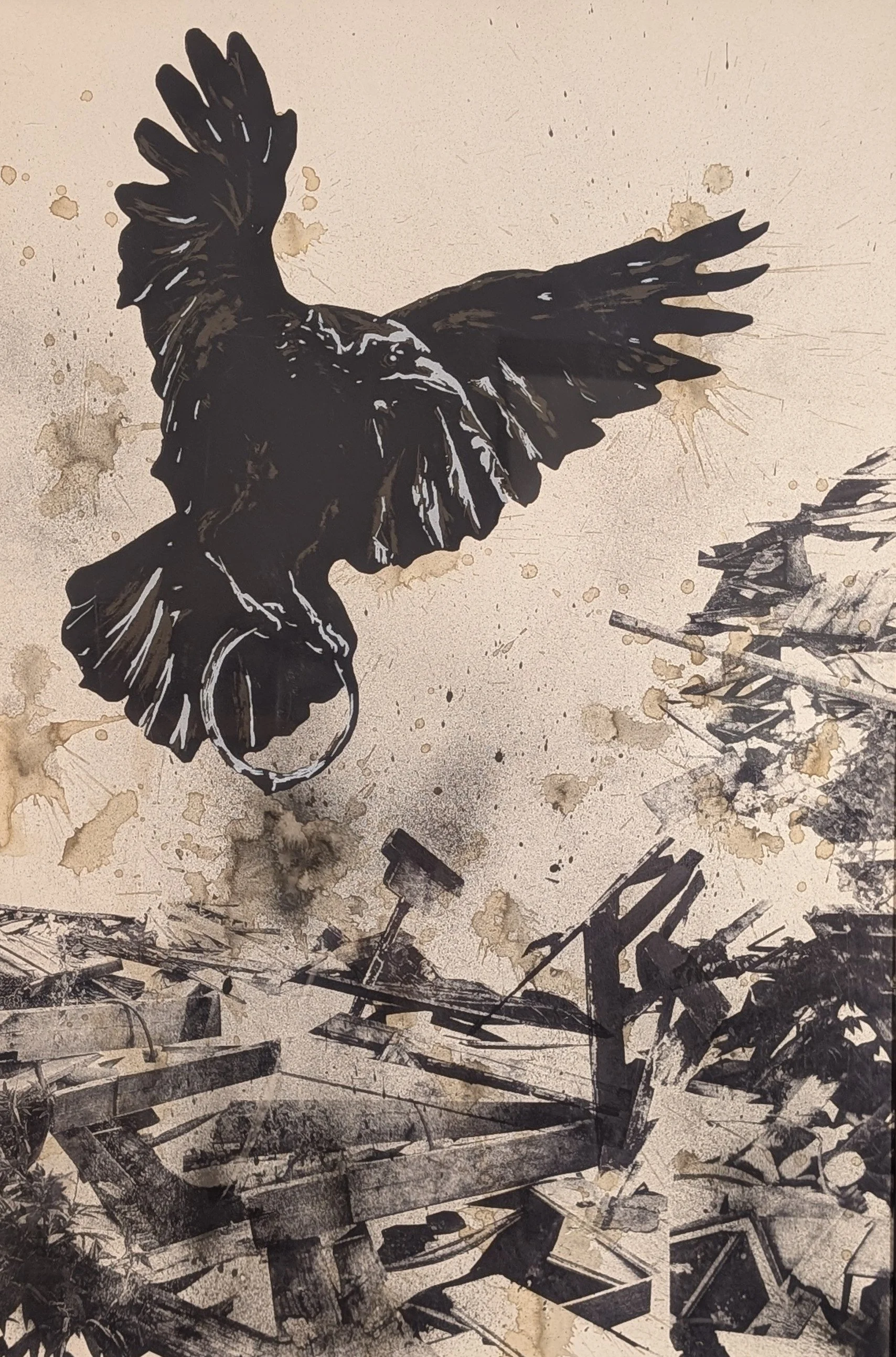 "Remnants"
26x20
Photographic Screen Print and Mixed Media on Treated Paper
