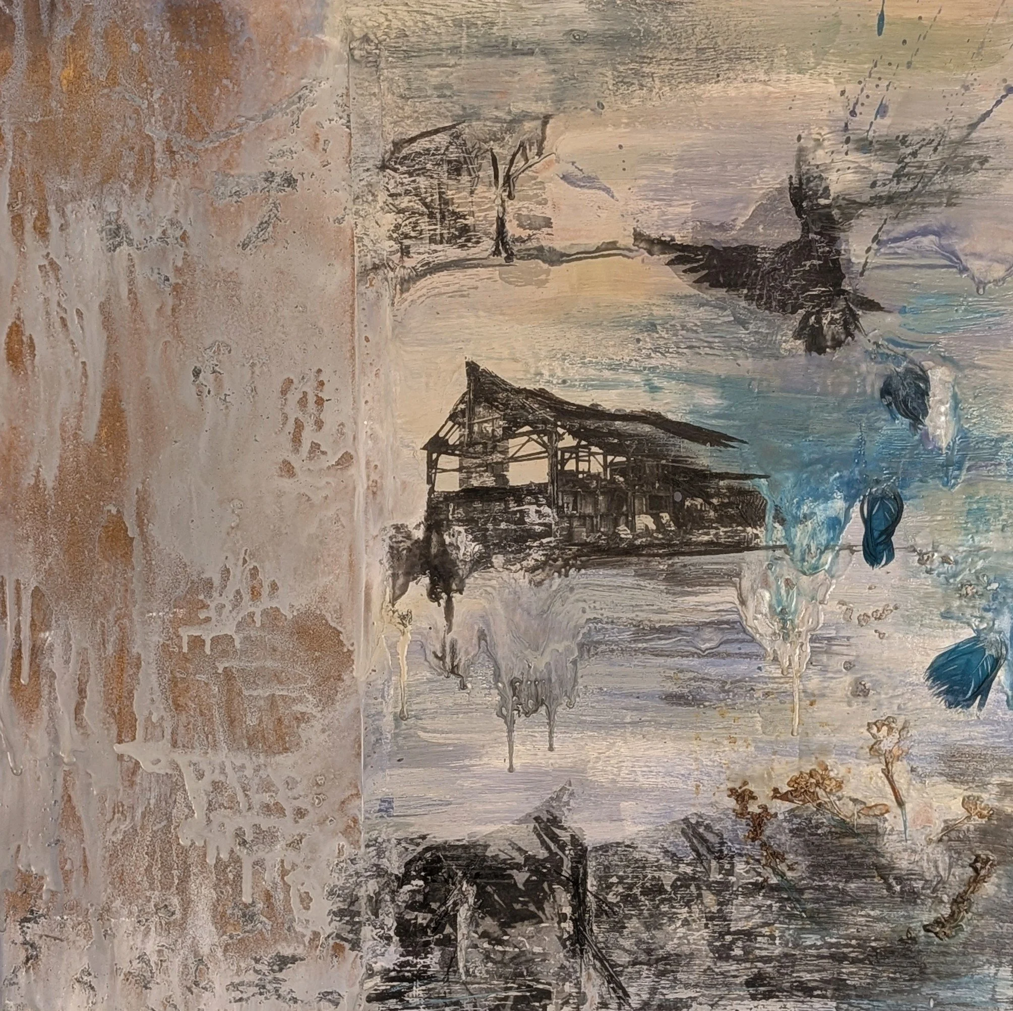 "Fading Place"
24x24
Encaustic and Image Transfer on Wood Panel