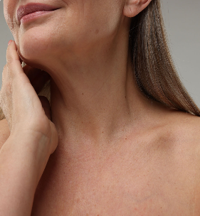 Neck and décolletage treatment area for fractional CO2 laser
