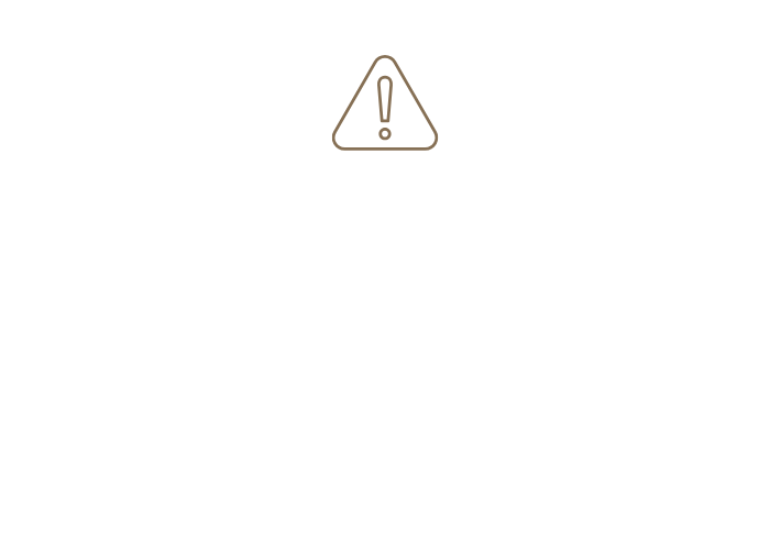 Warning icon with exclamation mark at the top of the image indicating an alert or caution.