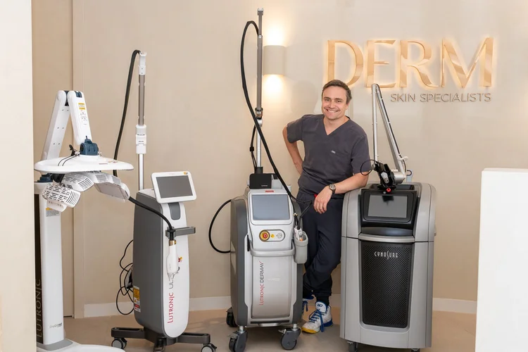 Dr Mitch Robinson in the laser suite at DERM Skin Specialists, Mount Gravatt