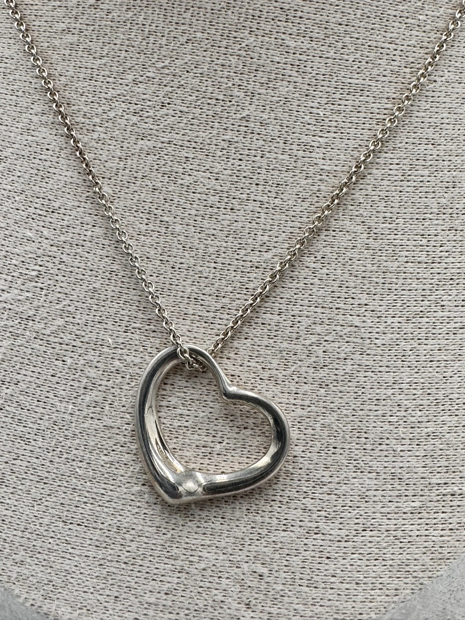 Tiffany & Co. Elsa Peretti Open Heart Necklace – Sterling Silver