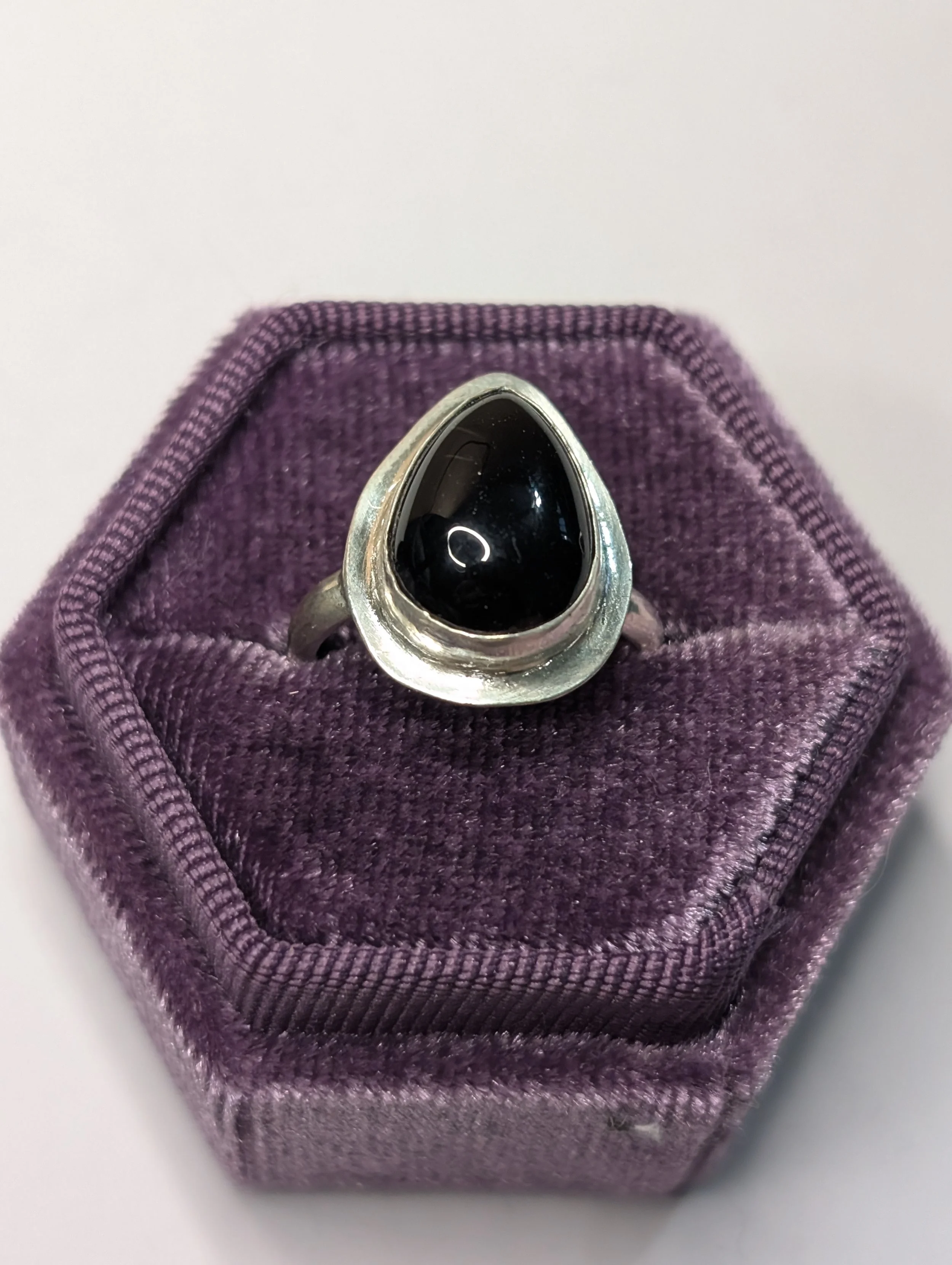 Black Onyx and Sterling Silver Ring