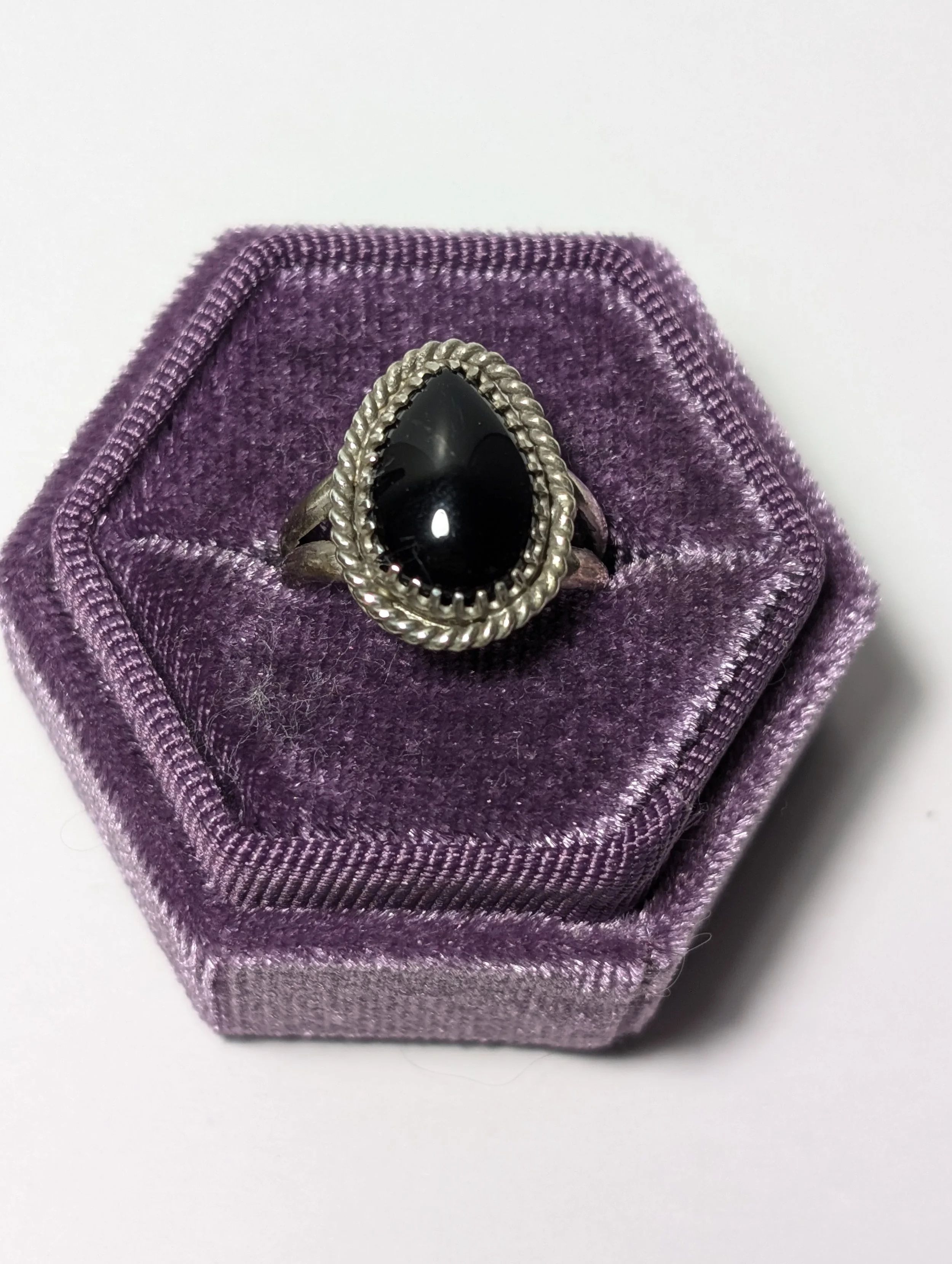 Black Onxy and Silver Ring