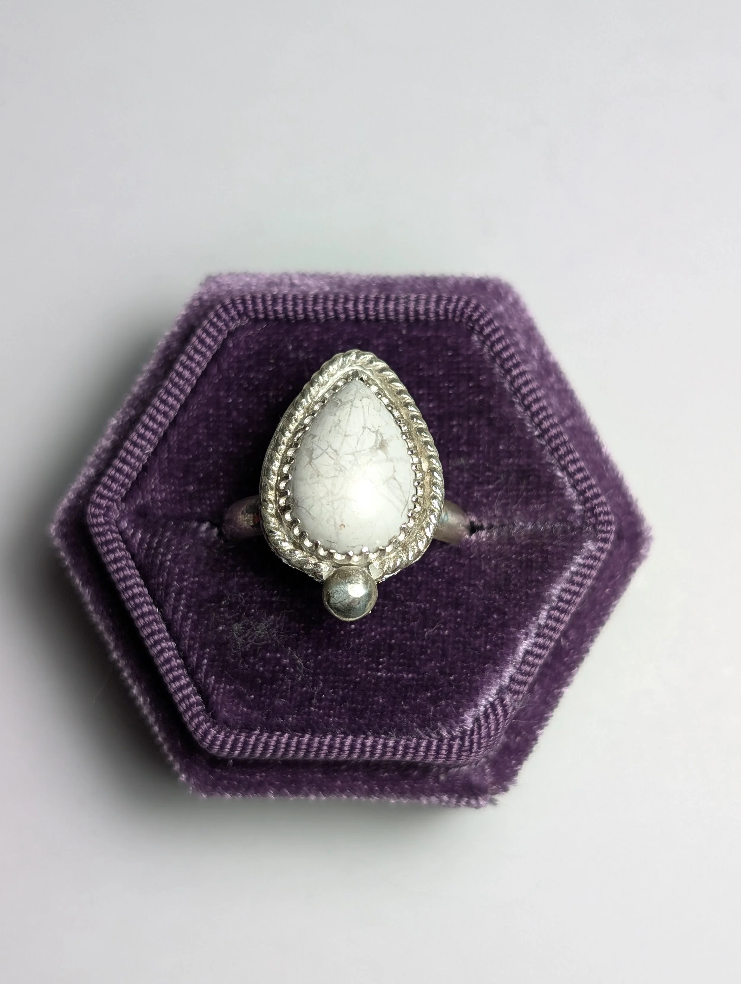 White and Silver Ring