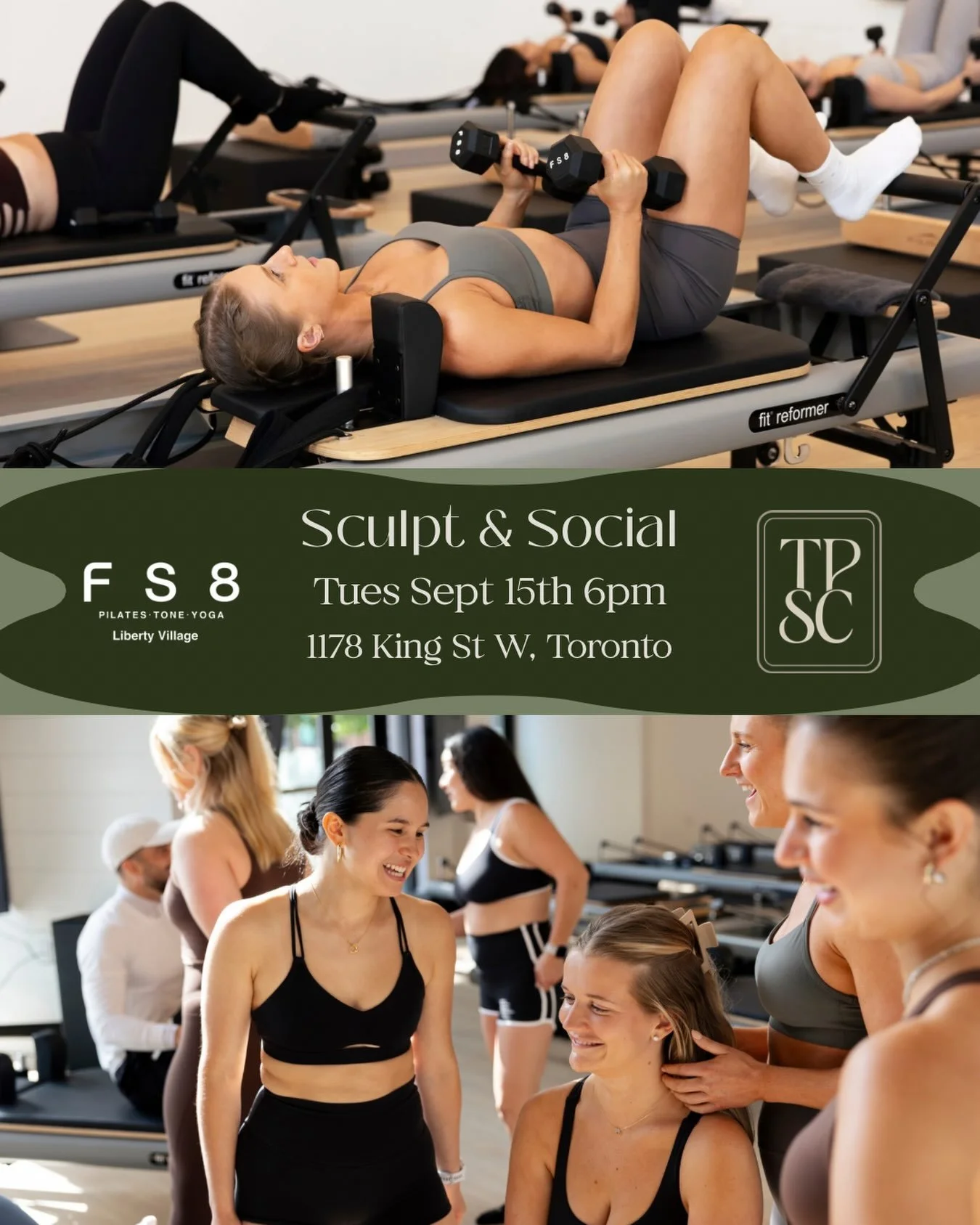 ✨NEW DATE! ✨🎟️ YOU&rsquo;RE INVITED 🎟️

Sculpt &amp; Social TPSC x FS8

Join us at the ✨NEW✨ @fs8_libertyvillage 🥳🥳

This is your perfect opportunity to try out a new studio, make some new friends and enjoy some snacks and drinks for the evening!