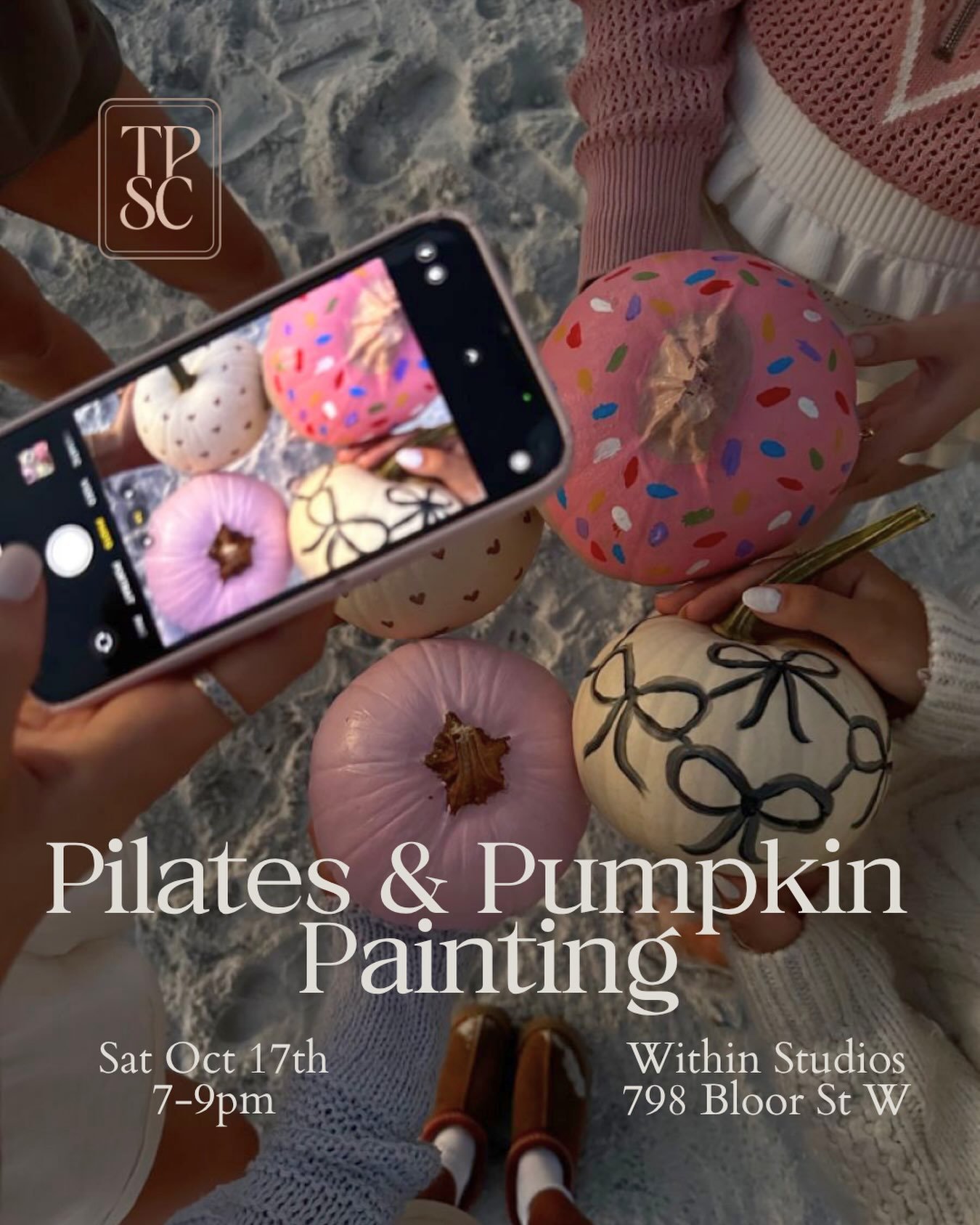 🎟️ YOU&rsquo;RE INVITED! 🎟️ 
Pilates &amp; Pumpkin Painting 🎃🎨

On Oct 17th, join TPSC for a fun whimsical  evening! First we&rsquo;ll move through a 45 minute pilates class, and then afterwards we&rsquo;ll paint pumpkins to take home. 🍁✨
 Every