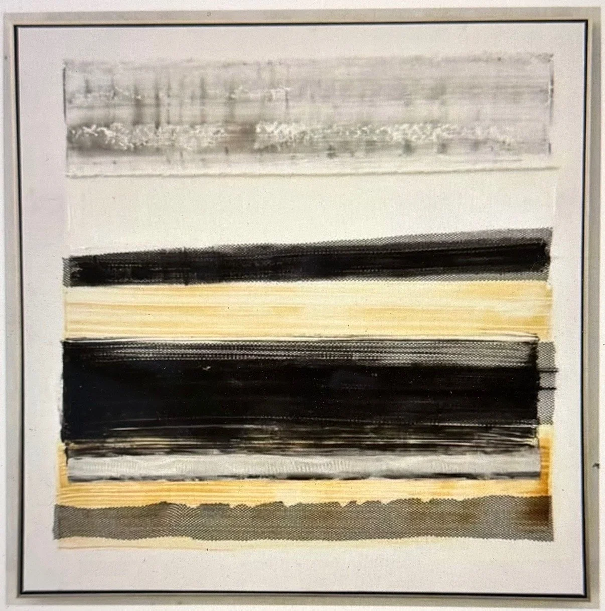 Large Framed Abstract Multi Media Art