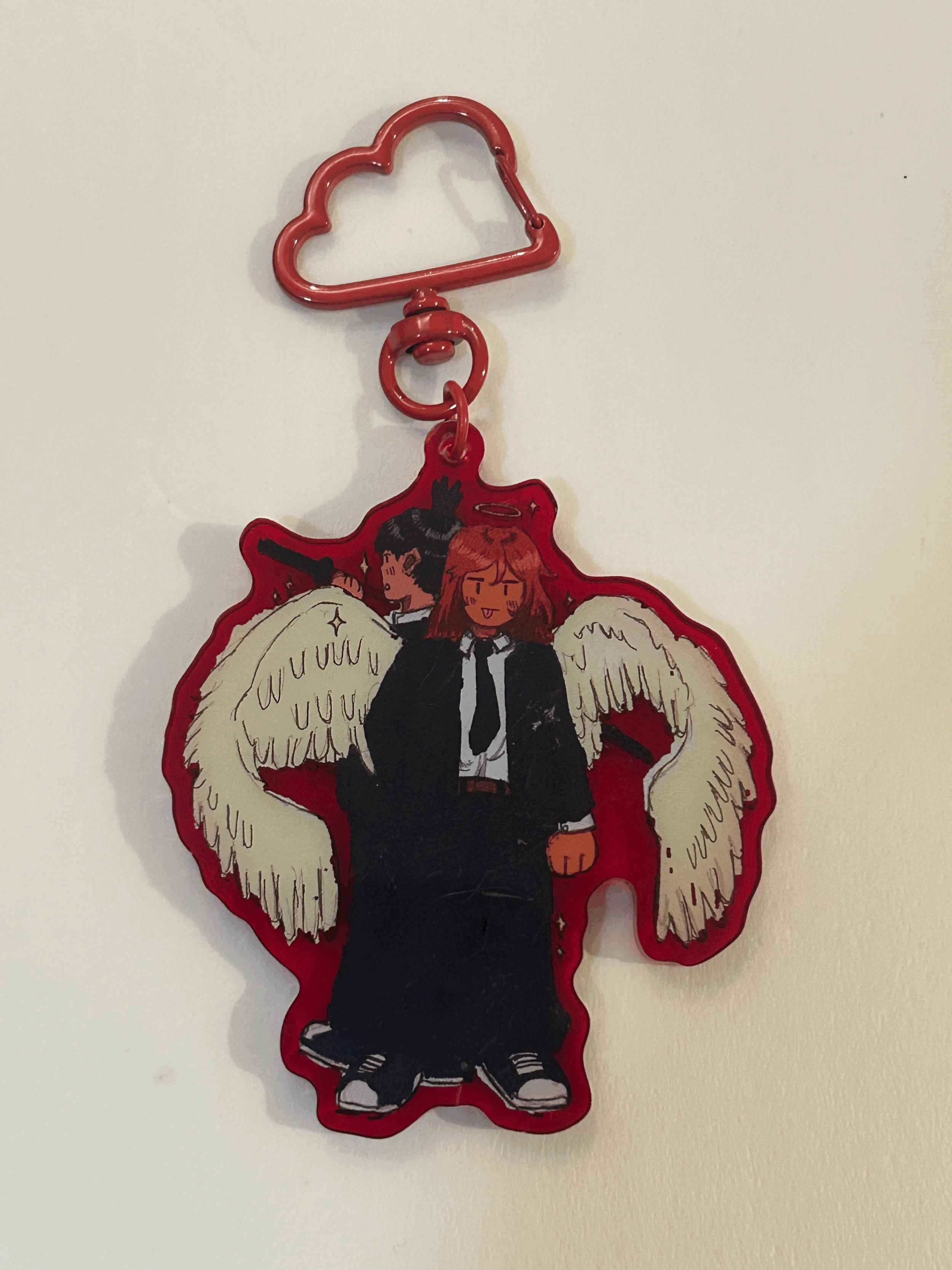 aki-angel cloud keychain