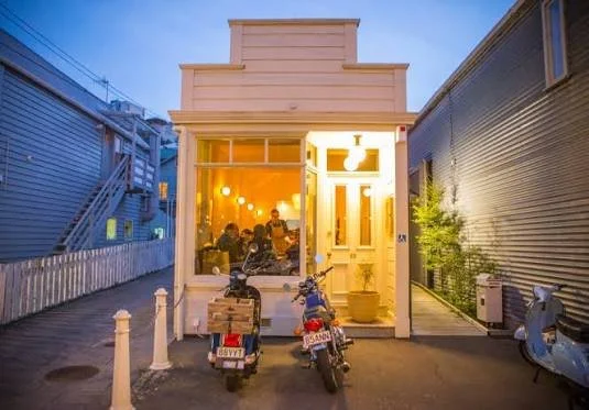Exterior of Rita restaurant in Wellington, known for its intimate seasonal dining experience.