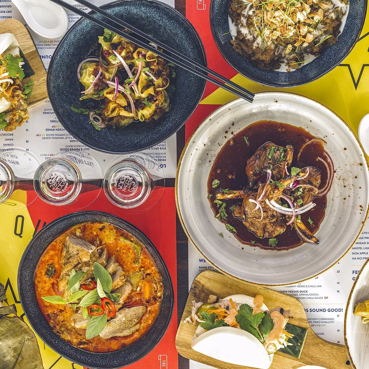 Vietnamese-inspired dishes at The Old Quarter restaurant in Wellington CBD.