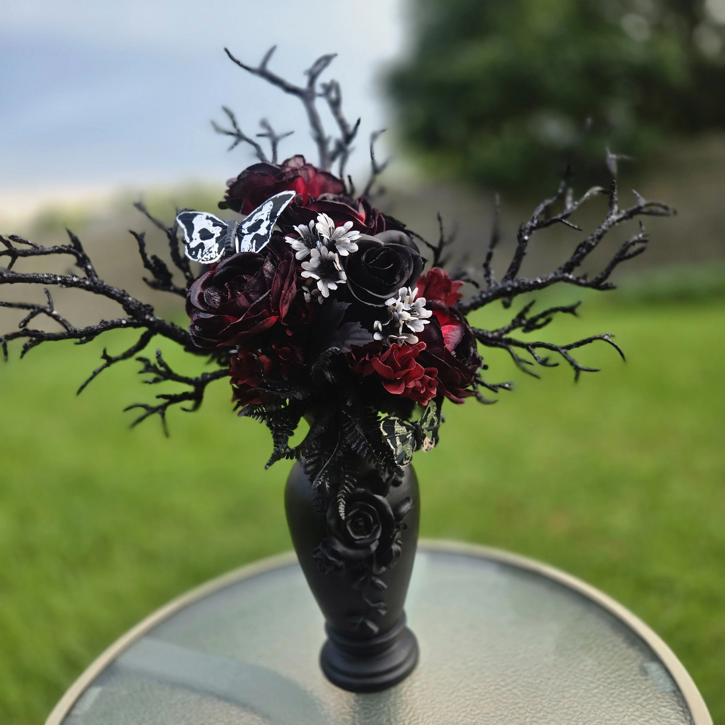 Limited Edition Gothic Halloween Silk Floral Arrangement