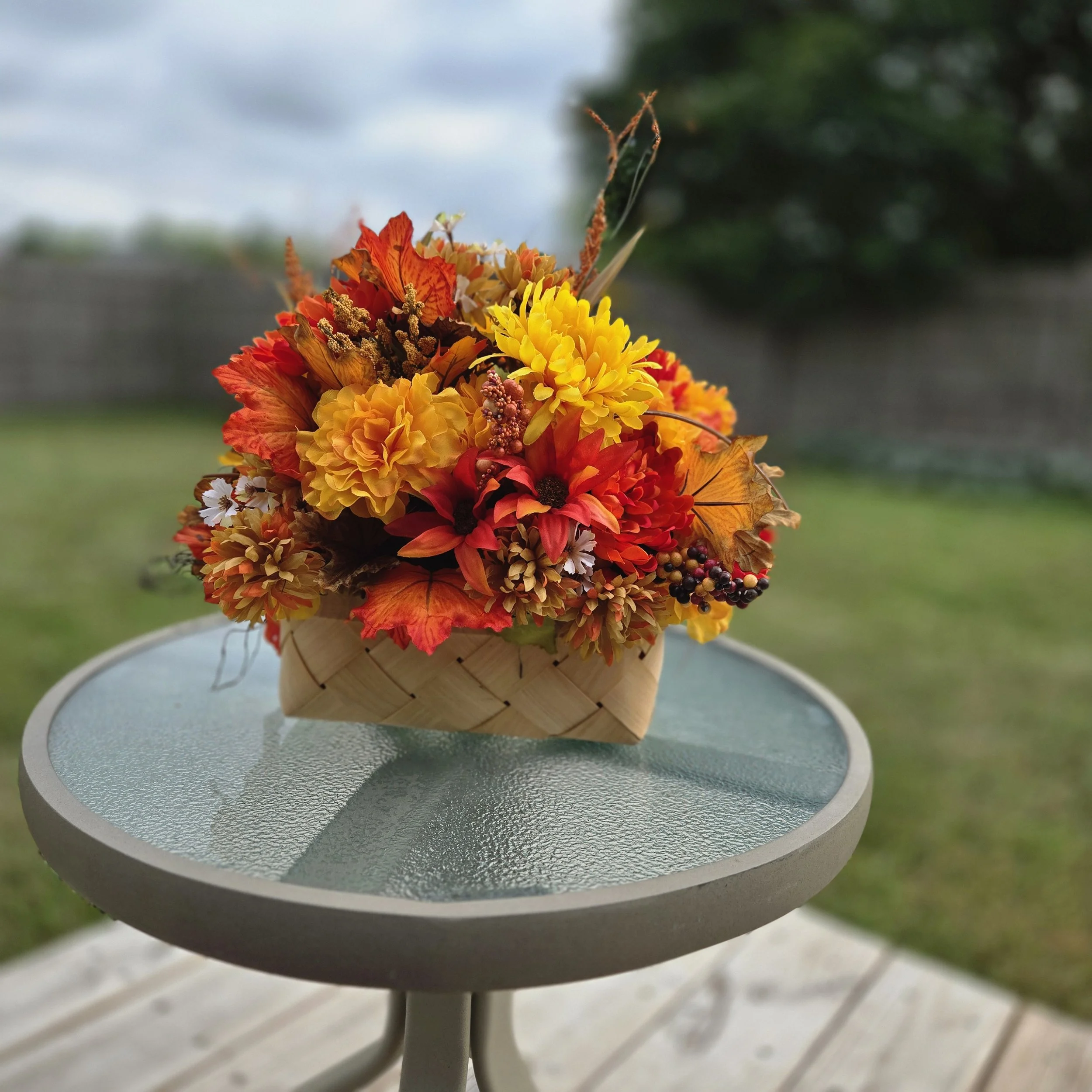 Autumn Harvest Silk Floral Centerpiece