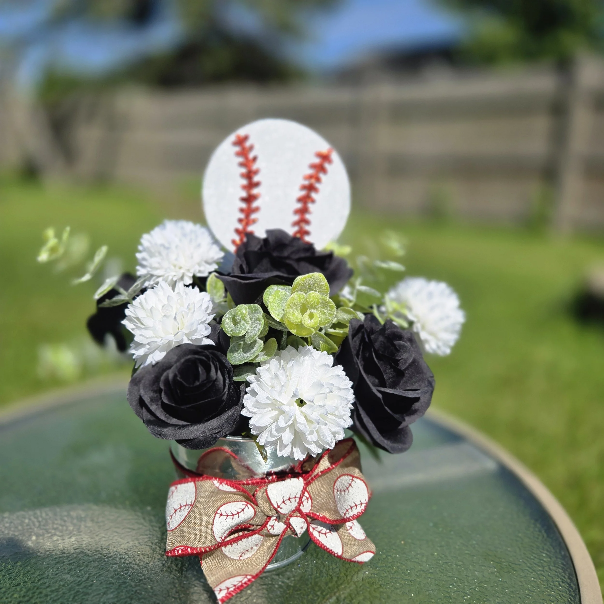 Papa D - Baseball Fan Silk Floral Arrangement