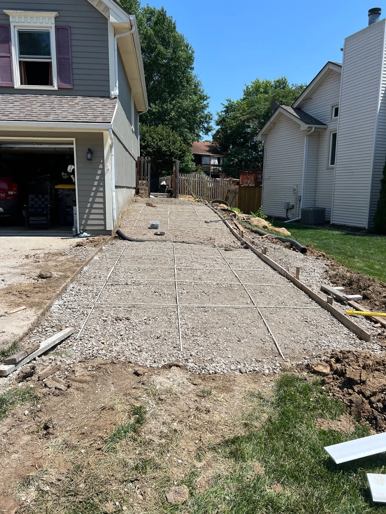 Prep — gravel and rebar