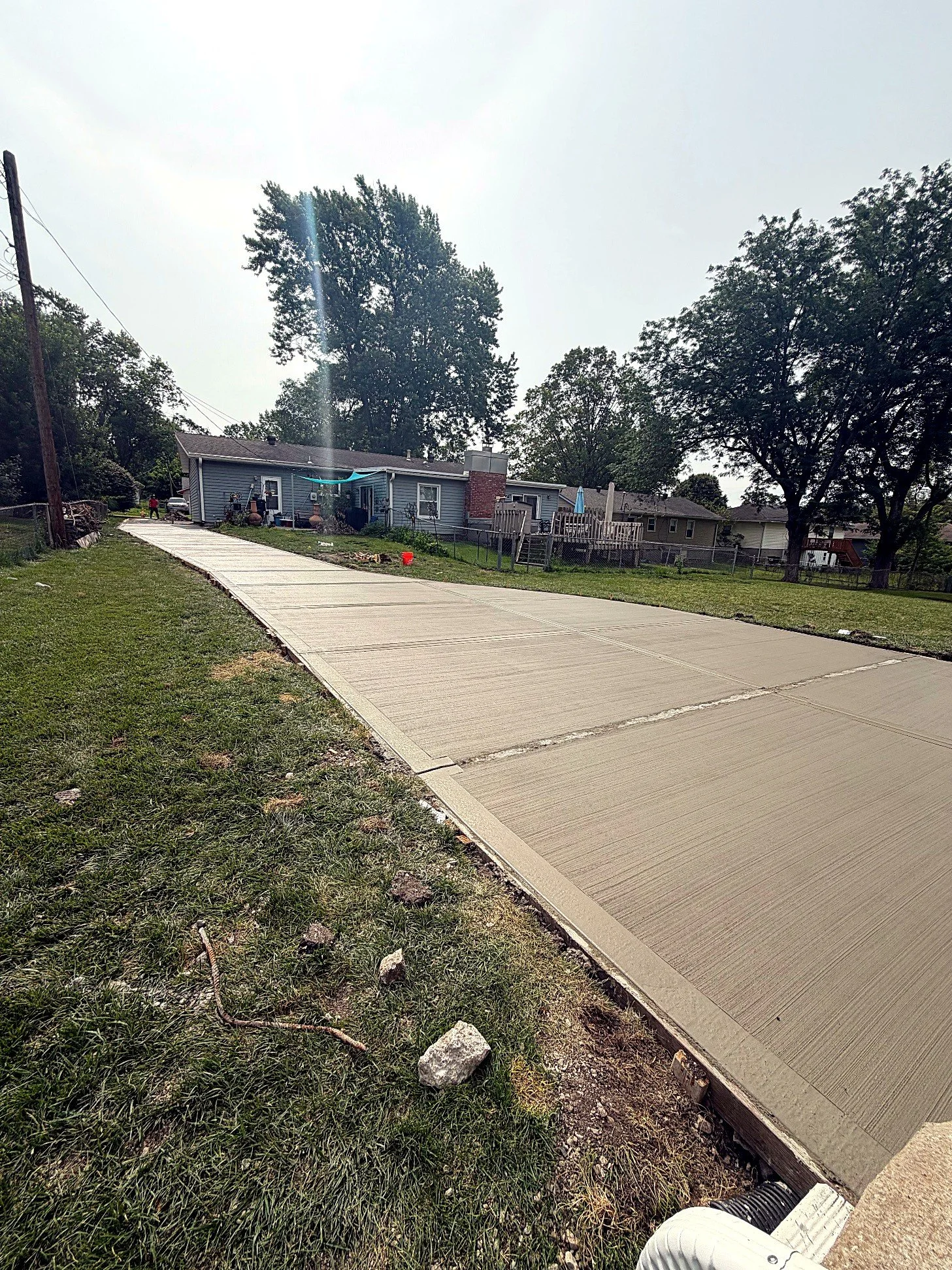 Finished — new concrete drive