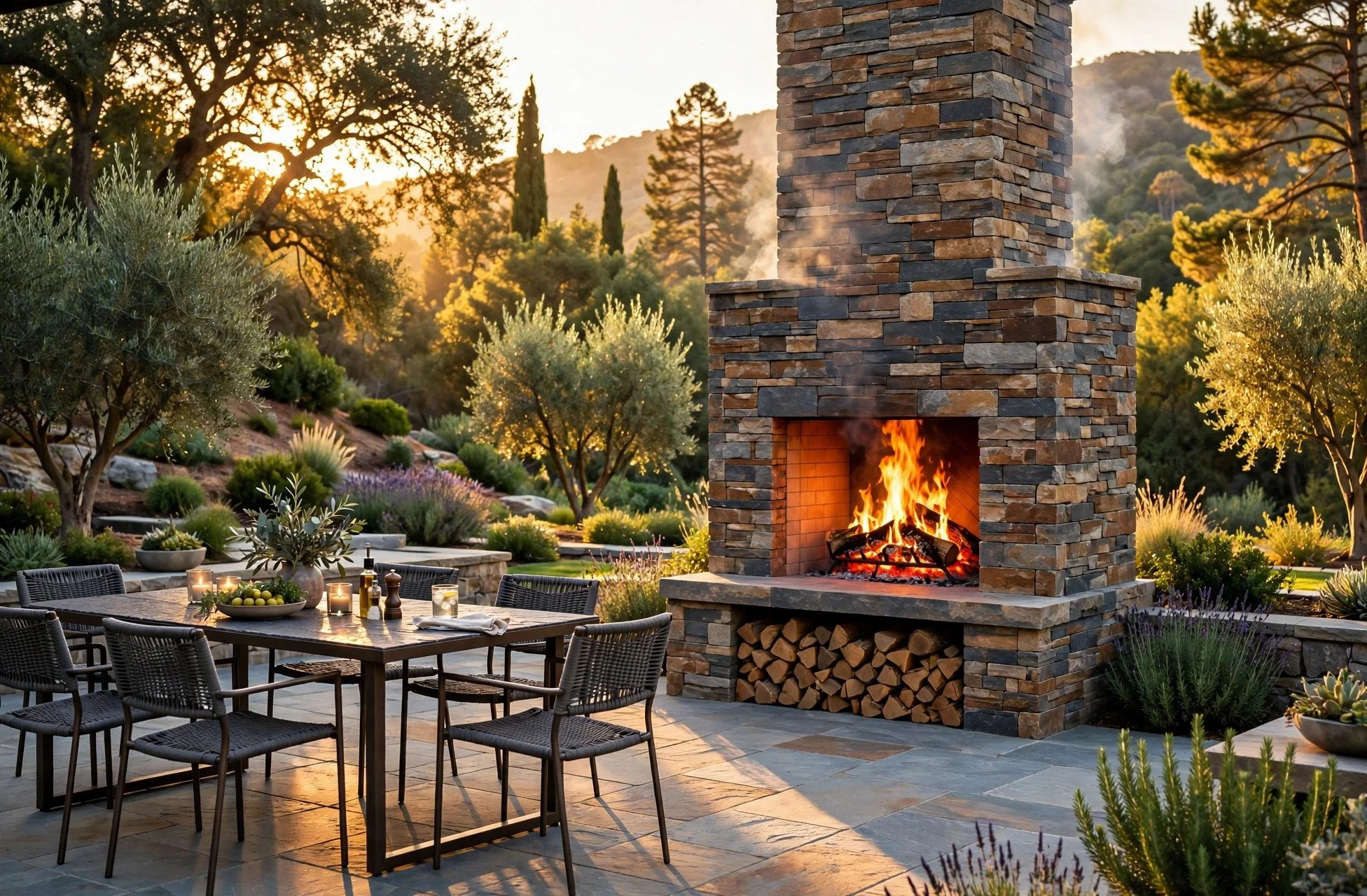 Design idea: outdoor fireplace