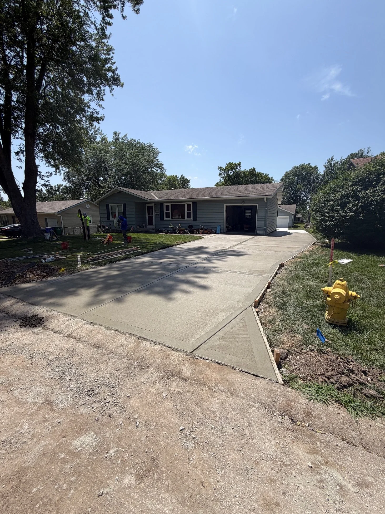 Finished — front of the house
