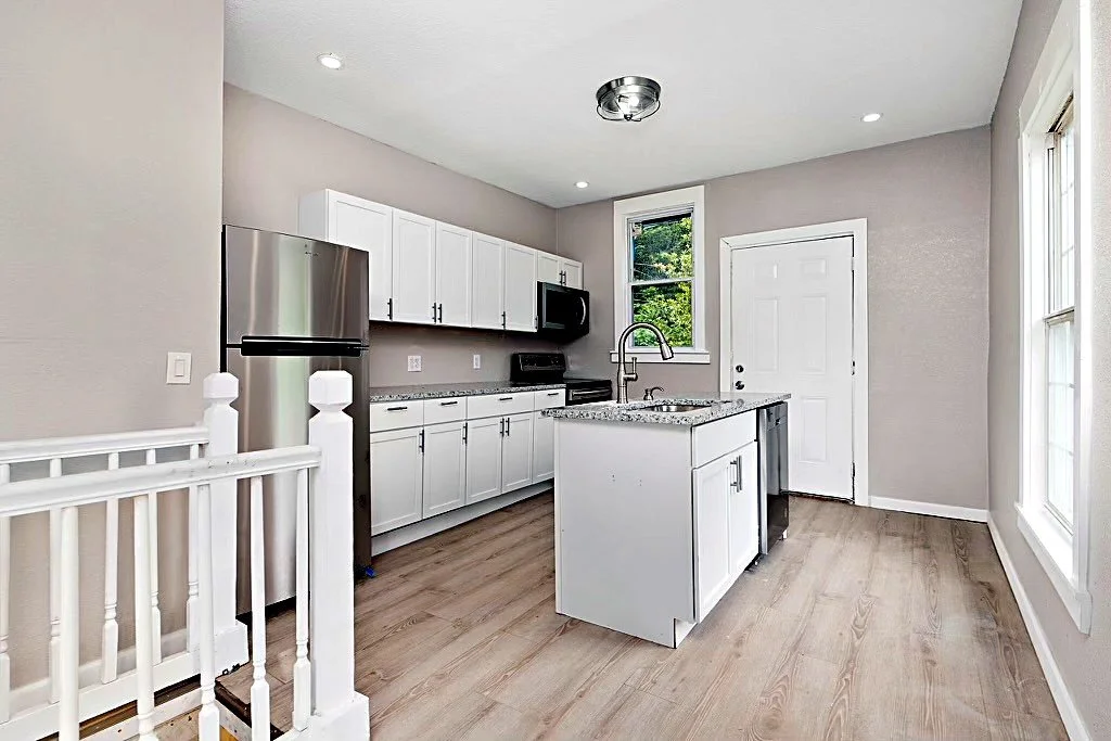 Kitchen — new cabinets, counters, appliances
