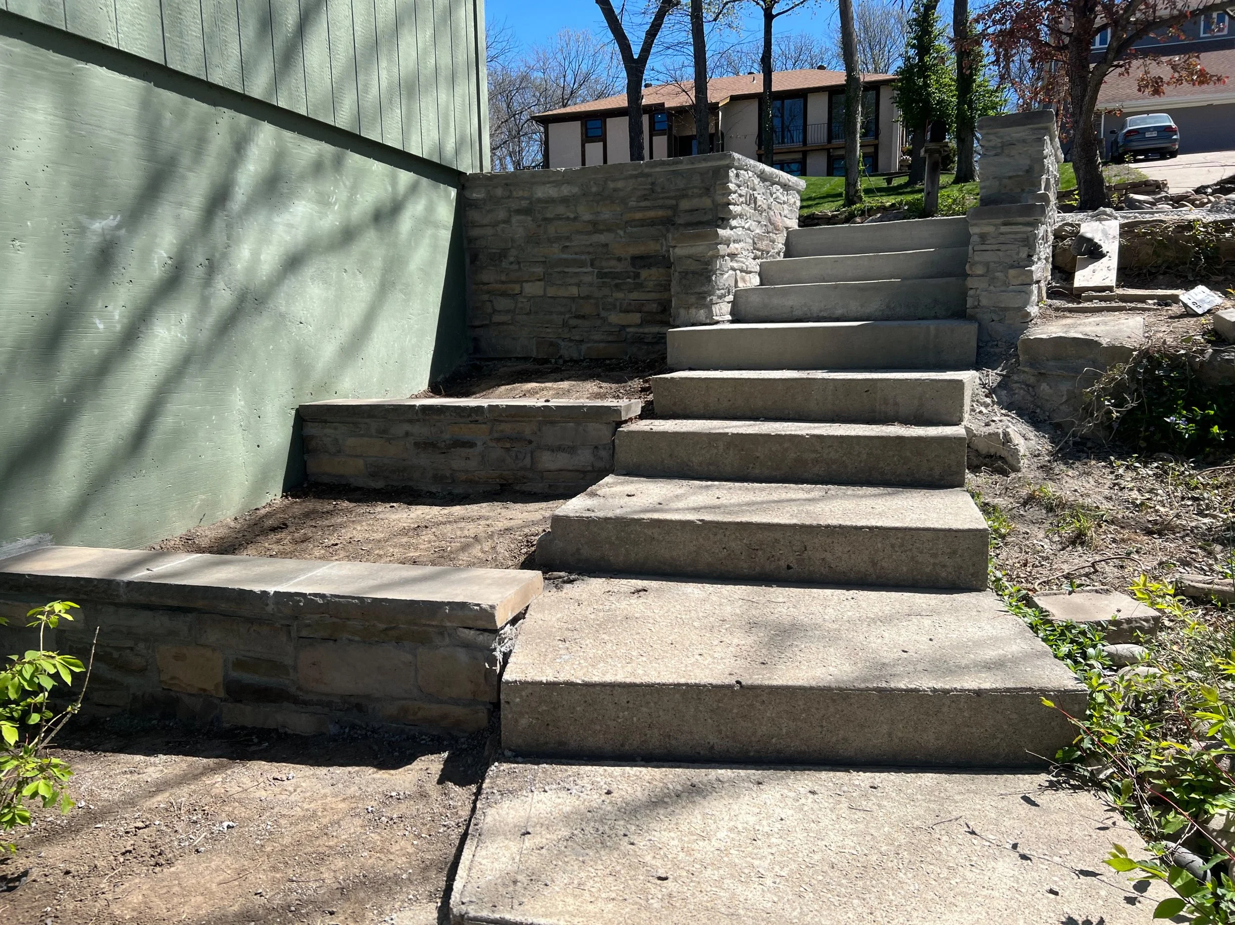 Finished steps — wider view