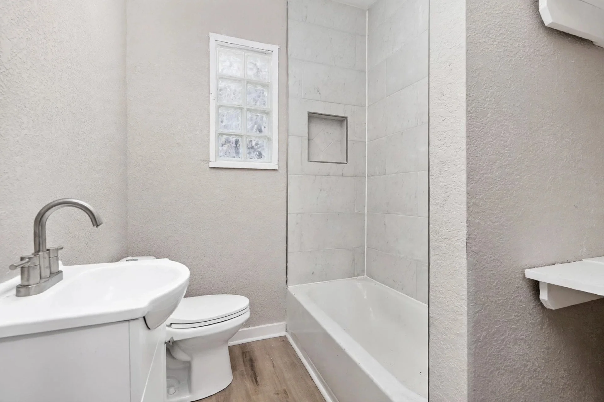 Bathroom — new tub and tile surround