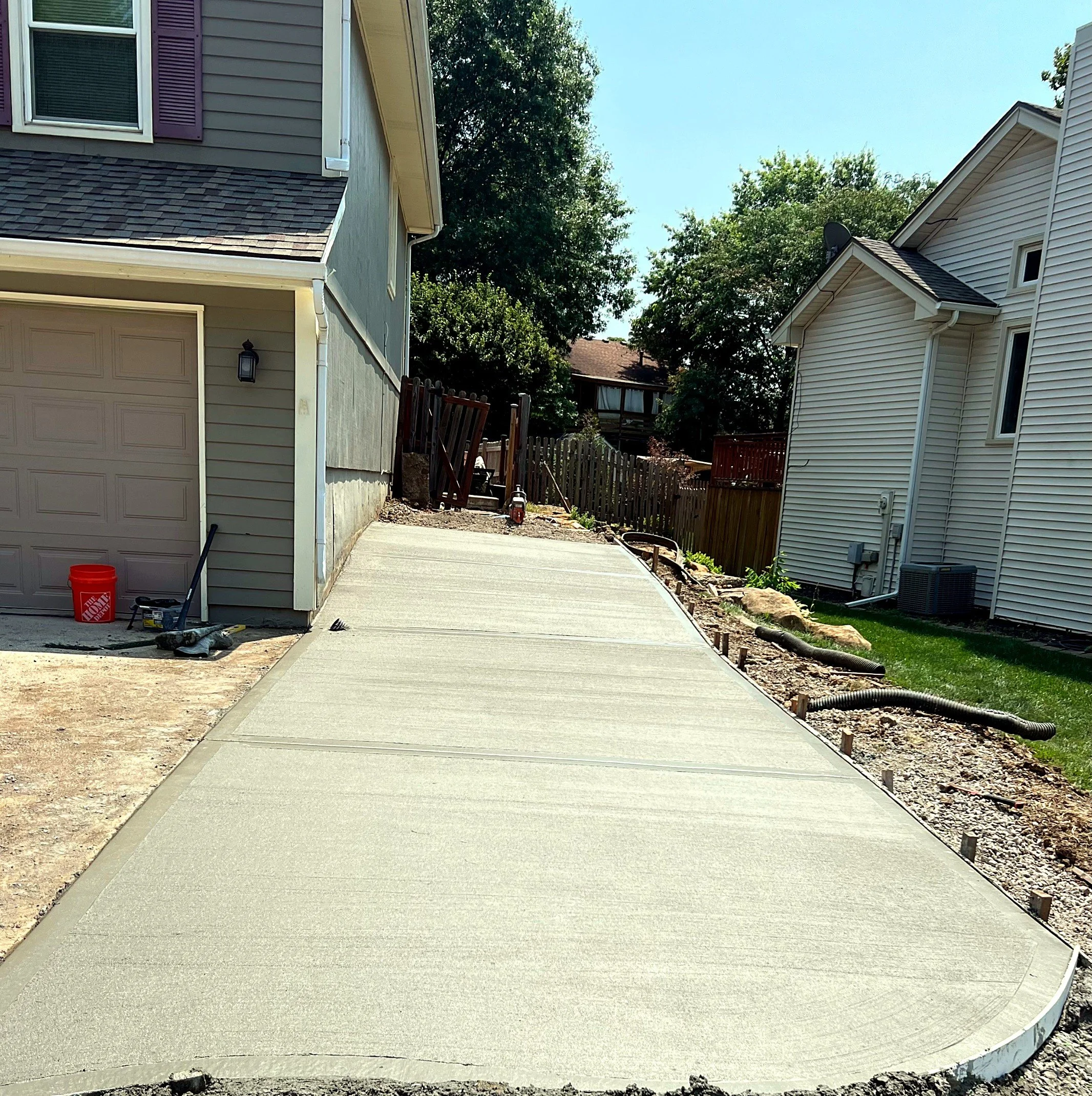 Finished driveway