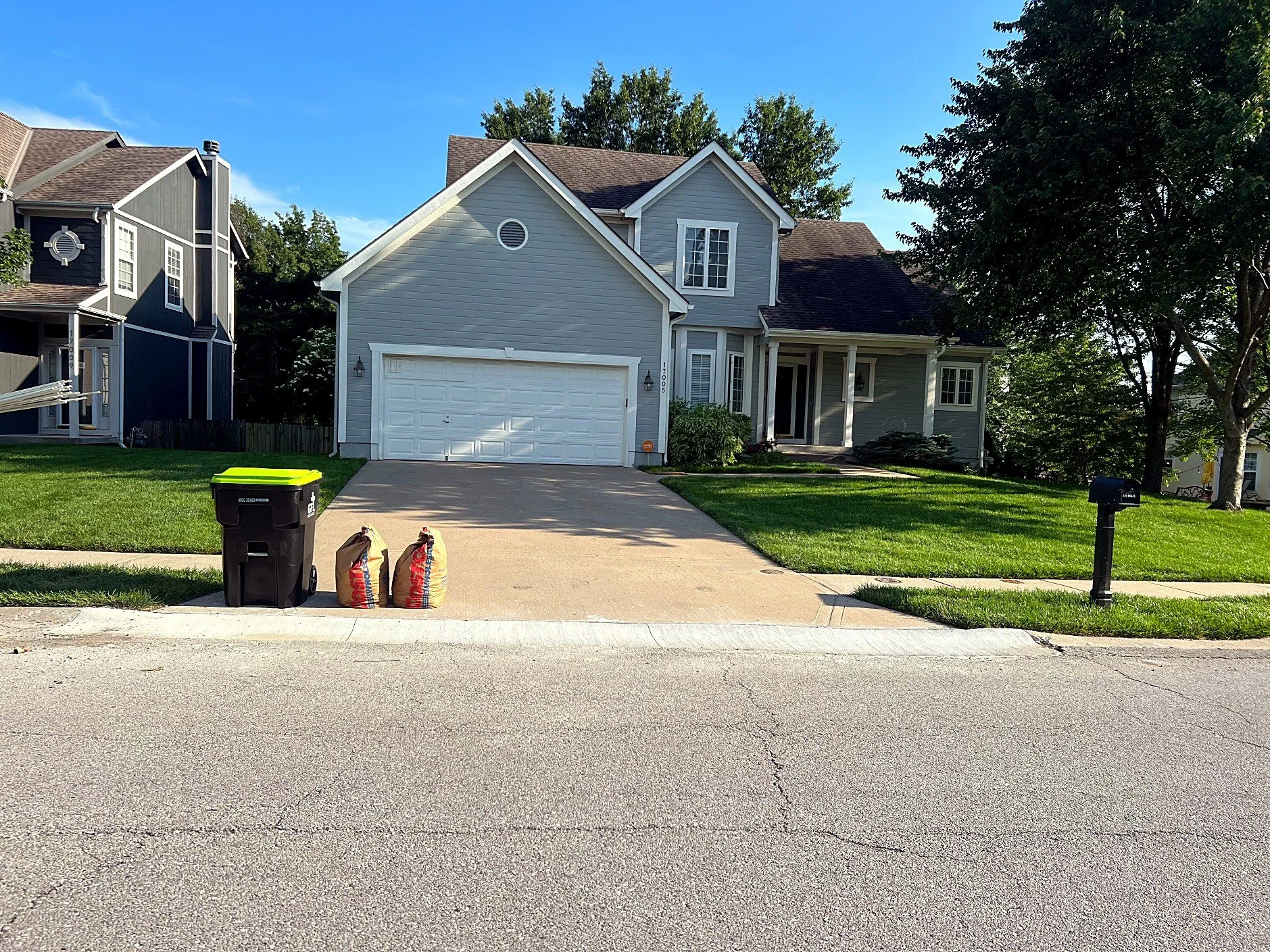 Finished — from across the street
